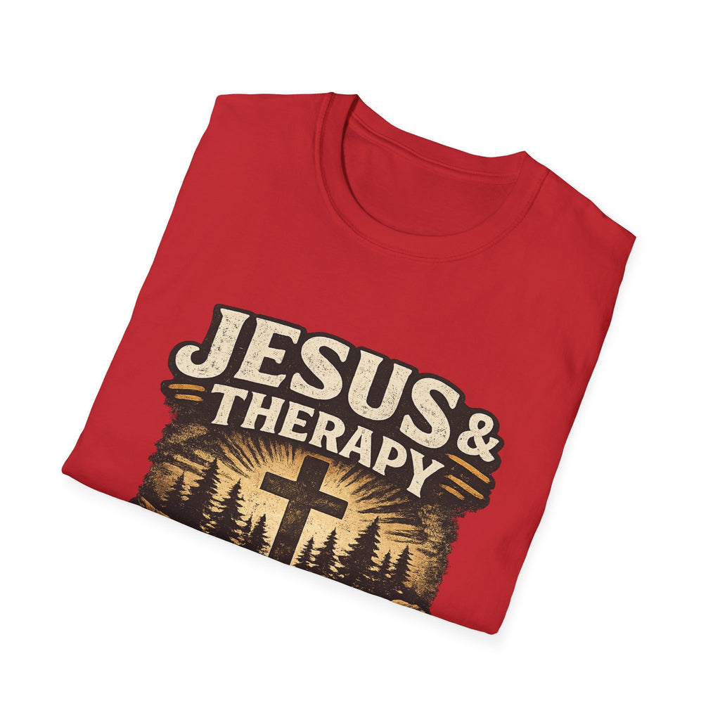 Jesus & Therapy T-Shirt — Renew Your Mind Christian Faith Tee