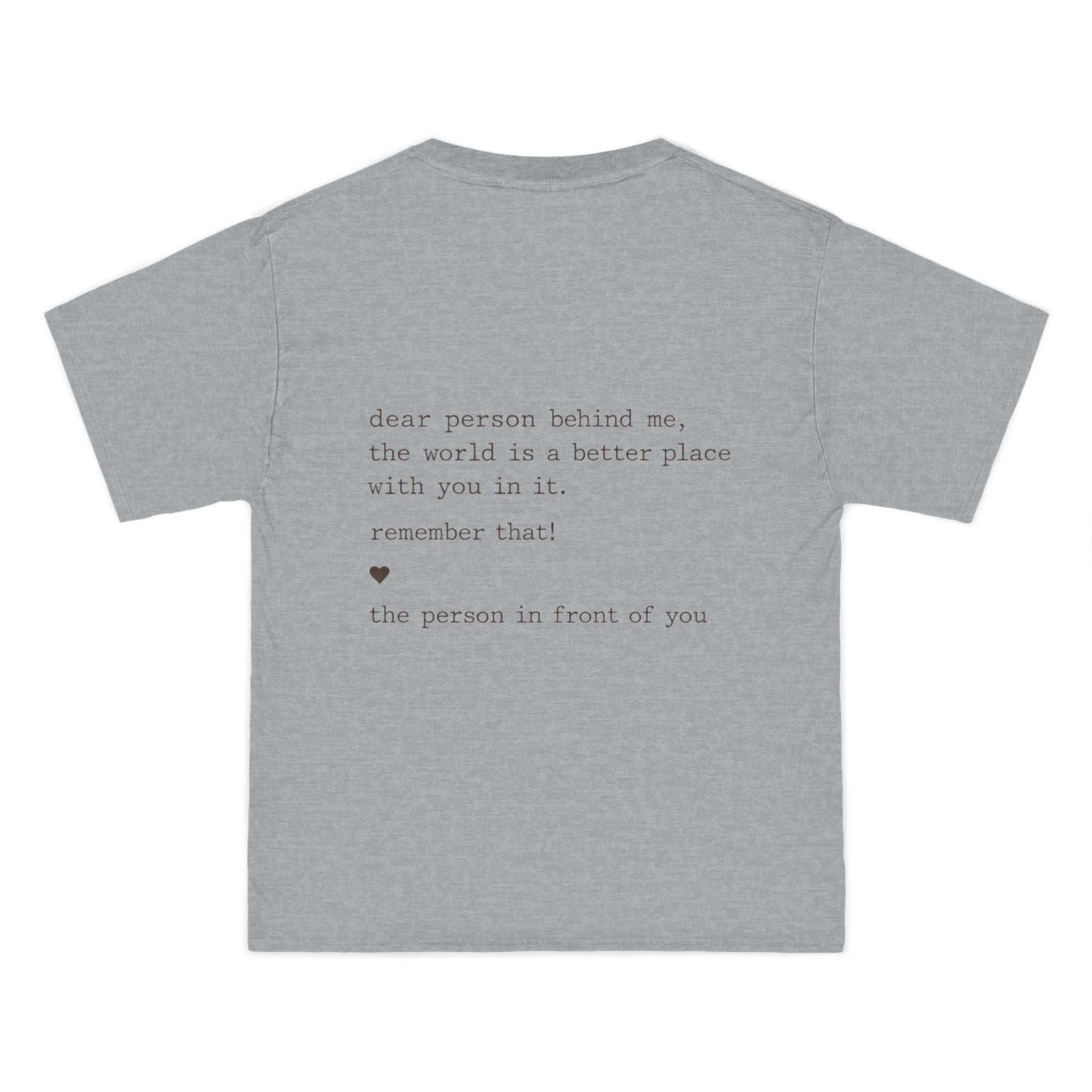 2/23 - Minimalist Quote T-Shirt — 'If the person behind me...' Casual Graphic Tee