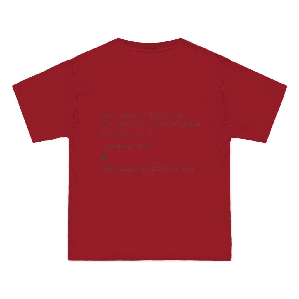 2/23 - Minimalist Quote T-Shirt — 'If the person behind me...' Casual Graphic Tee