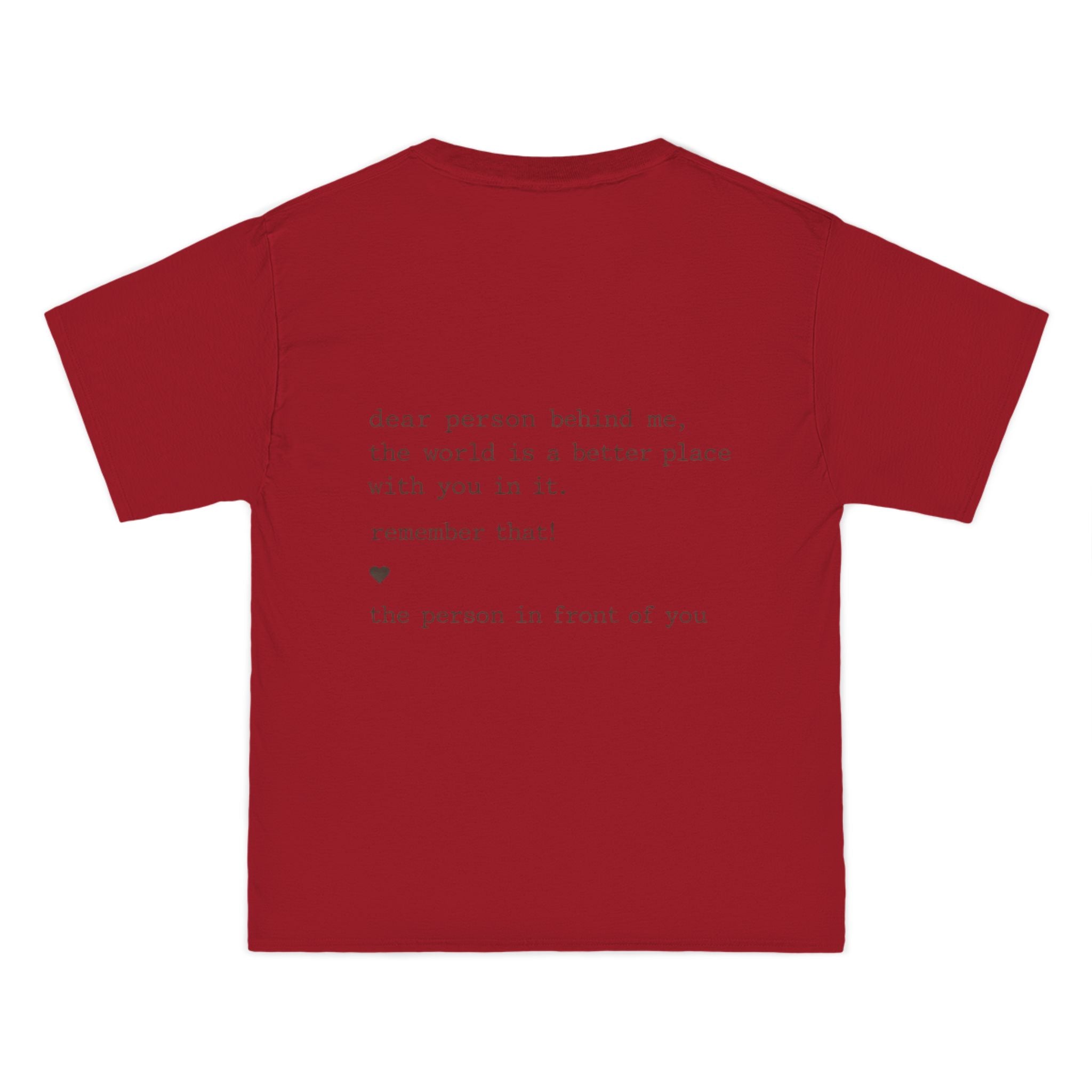 2/23 - Minimalist Quote T-Shirt — 'If the person behind me...' Casual Graphic Tee
