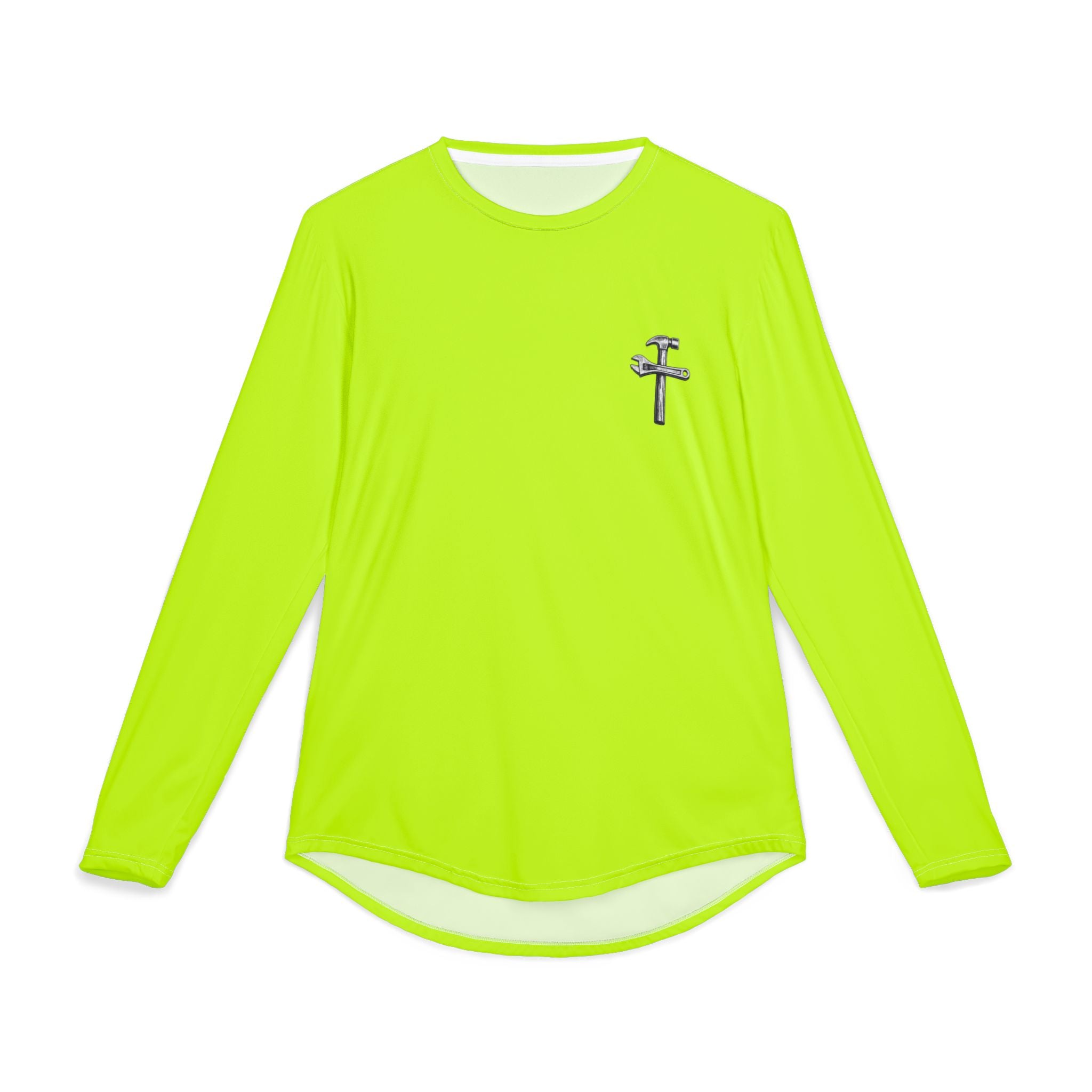 Built By God Long Sleeve UV Shirt — Hebrews 3:4 Christian Workwear