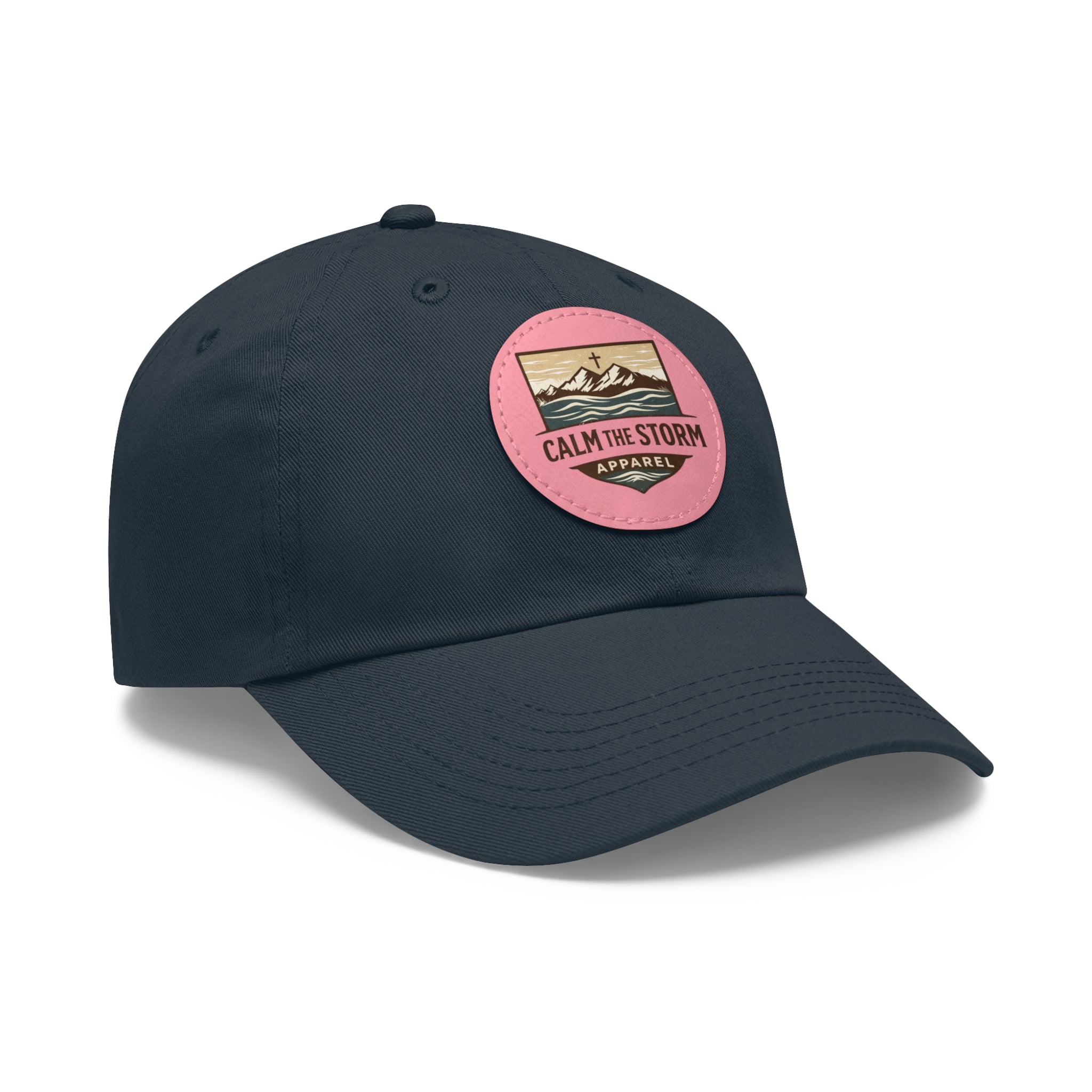 Dad Hat — 'Calm the Storm' Leather Patch Mountain Cap