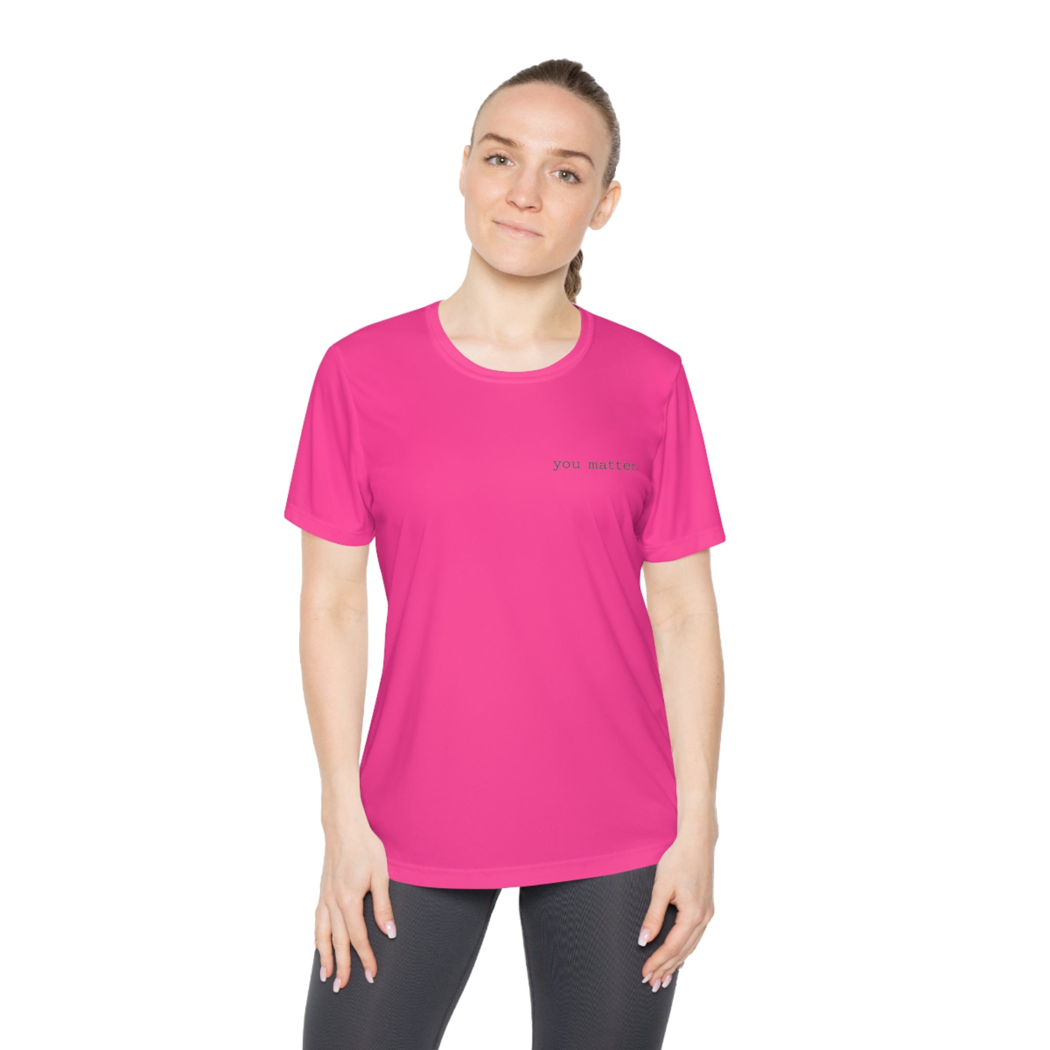 2/23 - Ladies Competitor Tee — "you matter." Minimalist Inspirational Women's T‑Shirt