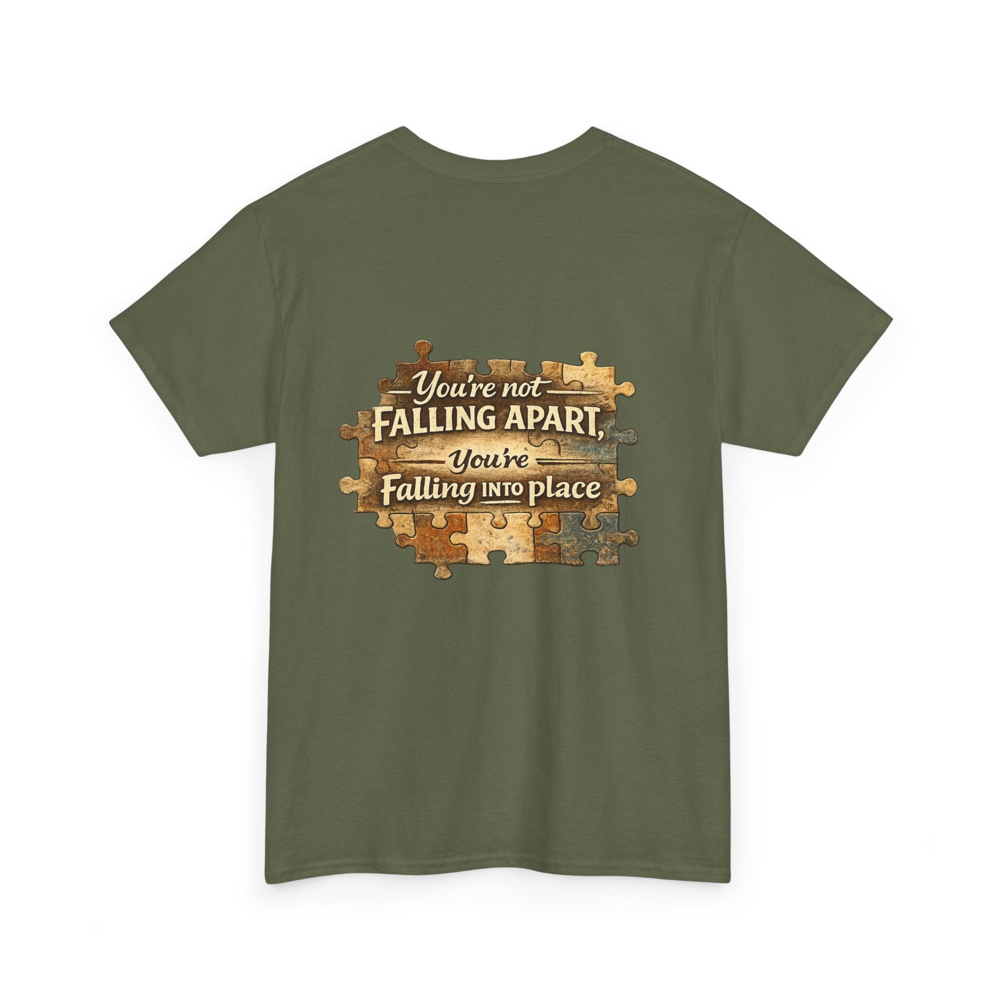 Puzzle Piece Inspirational T‑Shirt — "You're Not Falling Apart, You're Falling Into Place"