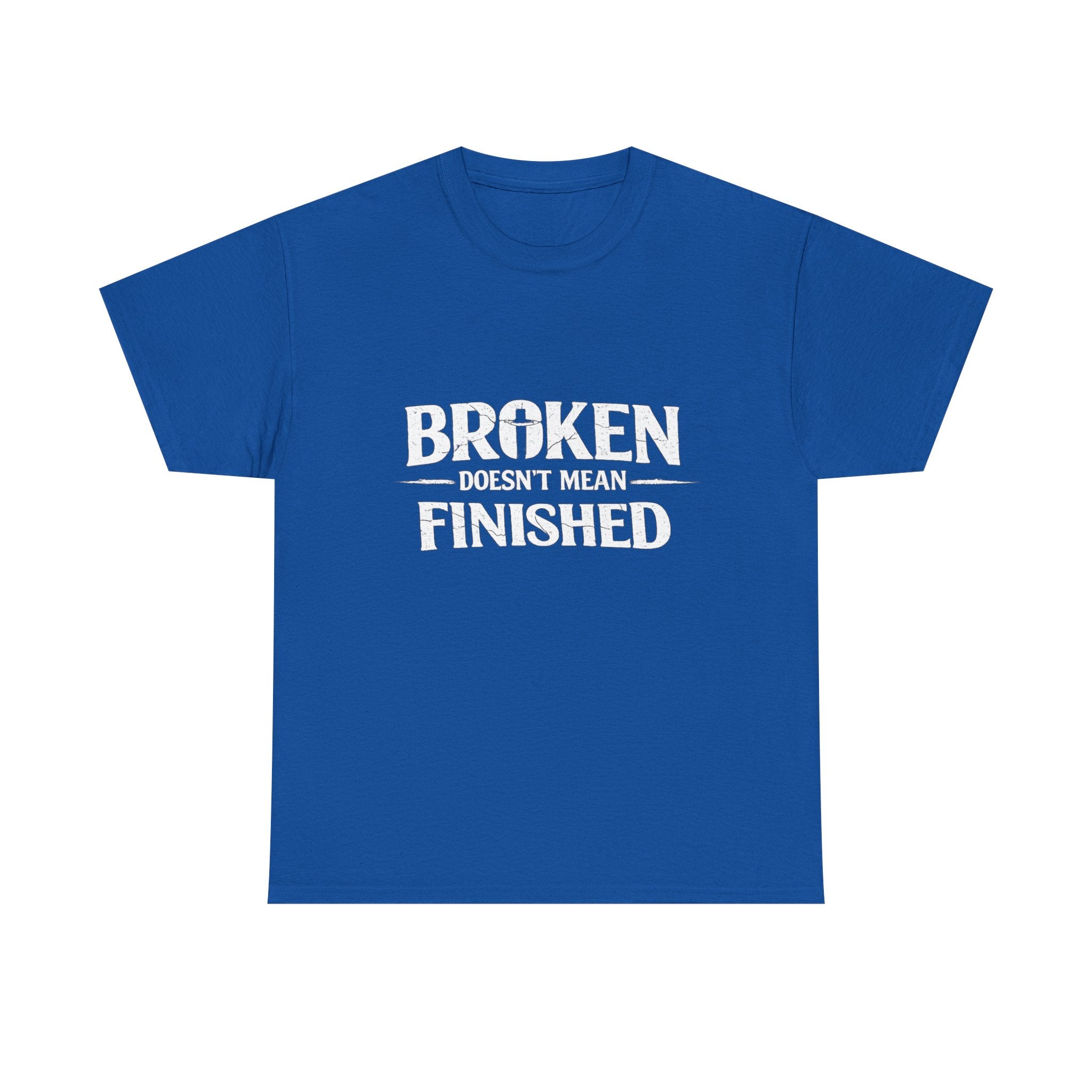2/23 - T-Shirt — 'Broken, Not Yet Finished' Minimal Outline Graphic Tee