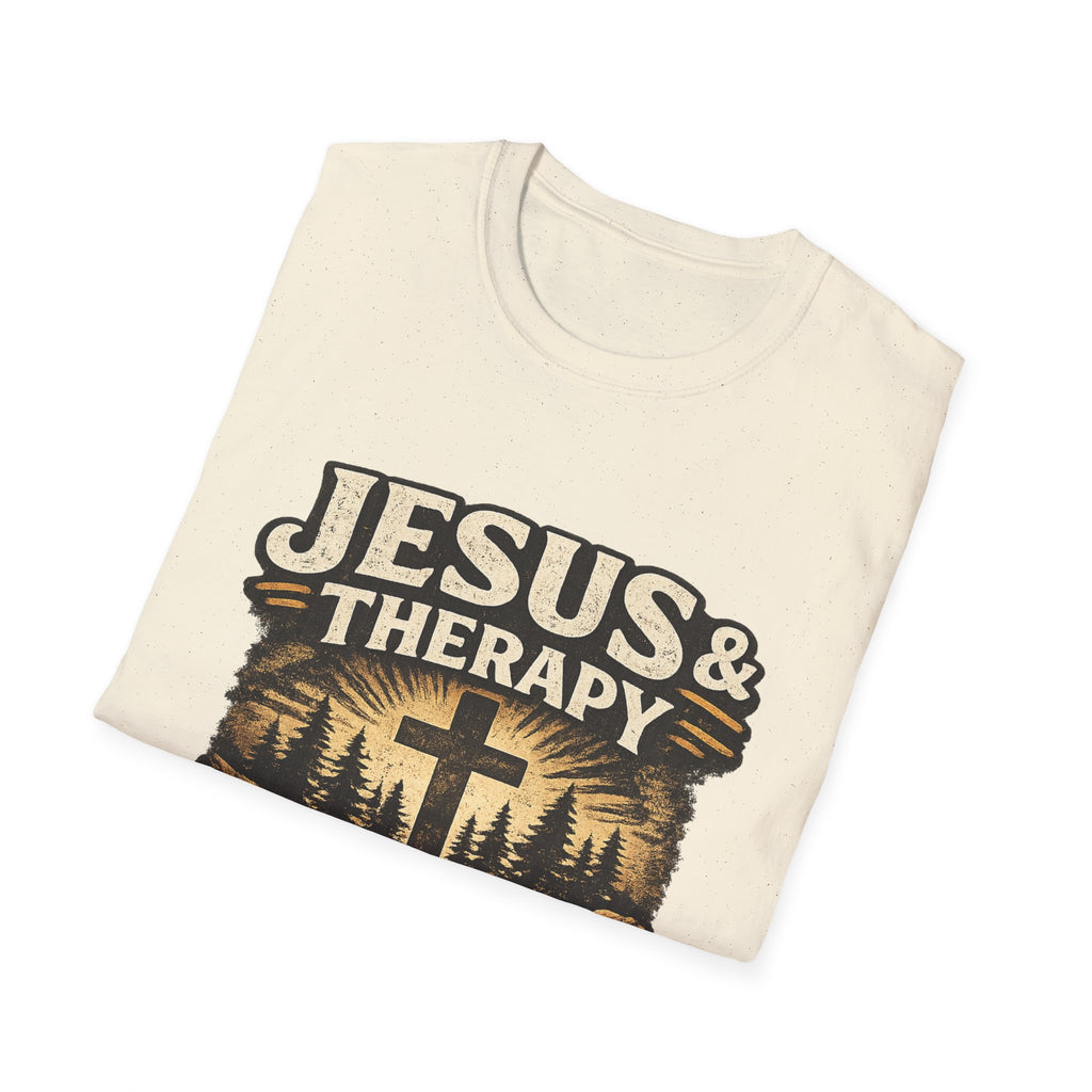 Jesus & Therapy T-Shirt — Renew Your Mind Christian Faith Tee
