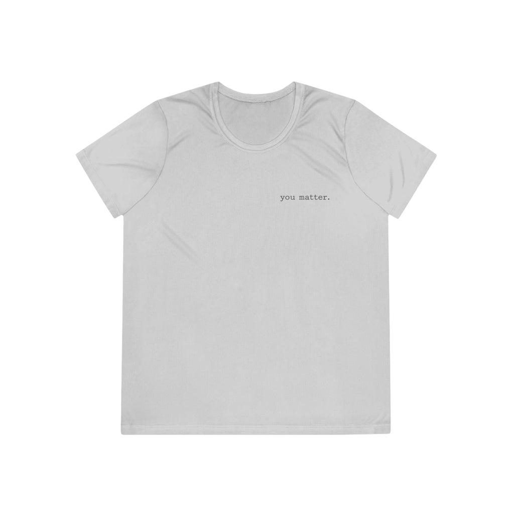2/23 - Ladies Competitor Tee — "you matter." Minimalist Inspirational Women's T‑Shirt