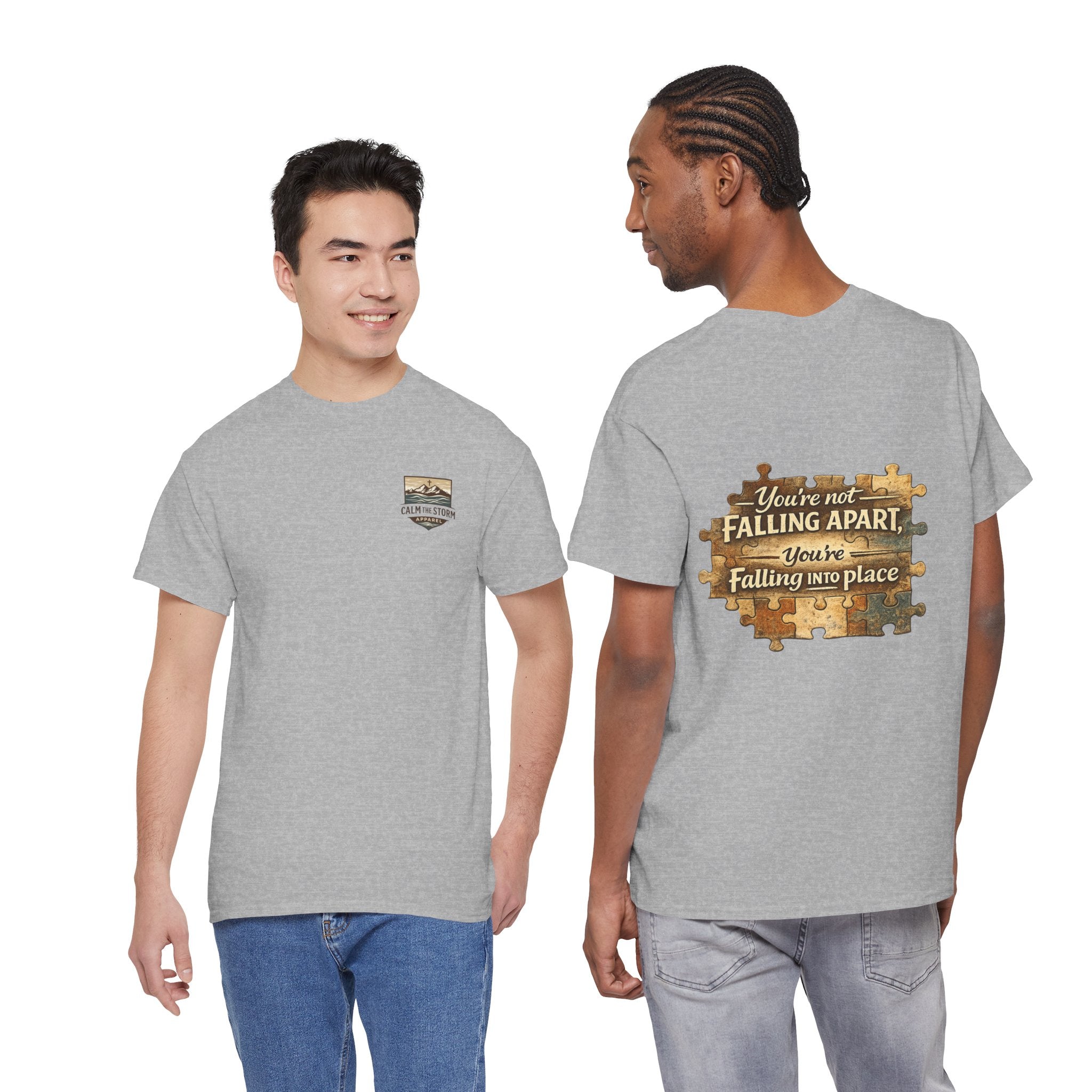Puzzle Piece Inspirational T‑Shirt — "You're Not Falling Apart, You're Falling Into Place"