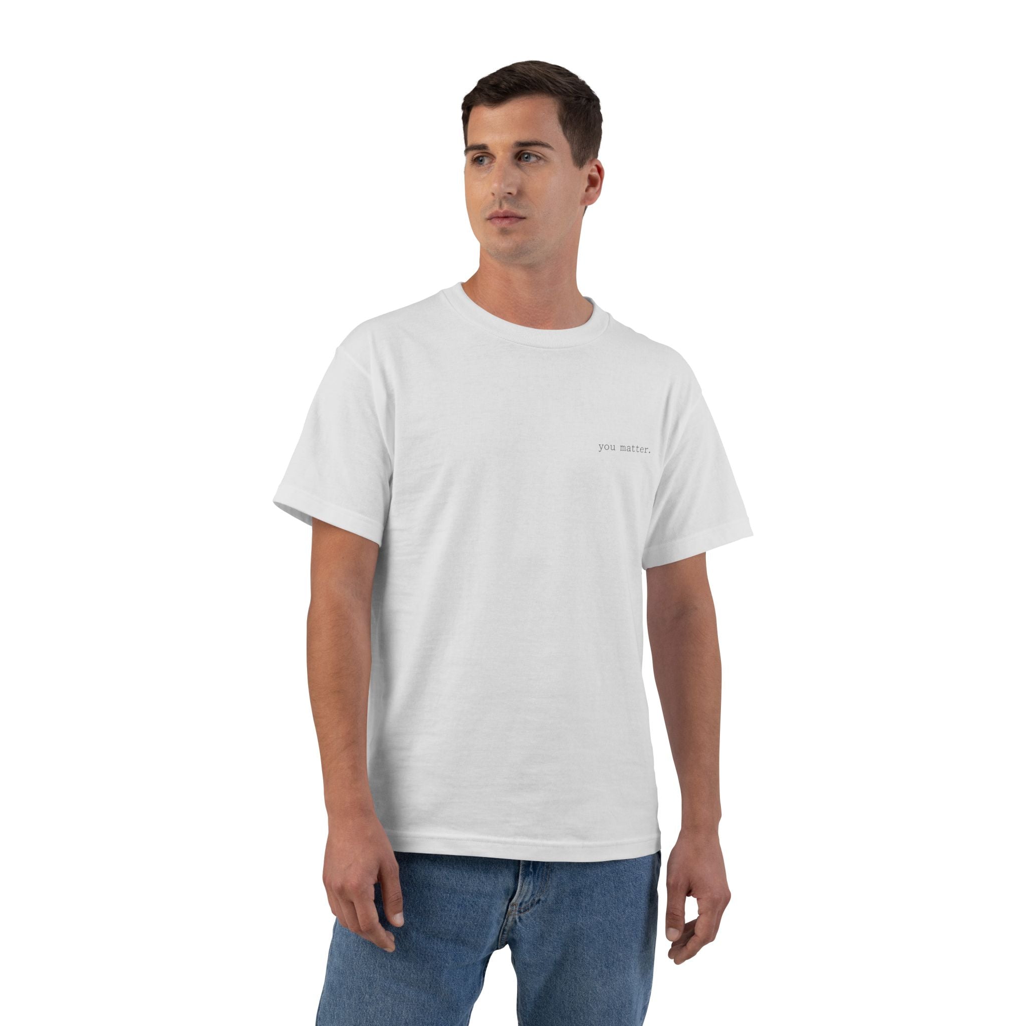 2/23 - Minimalist Quote T-Shirt — 'If the person behind me...' Casual Graphic Tee