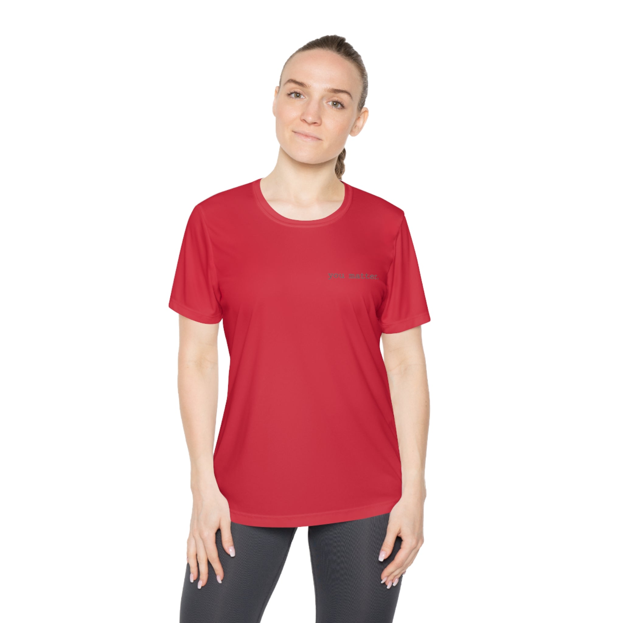 2/23 - Ladies Competitor Tee — "you matter." Minimalist Inspirational Women's T‑Shirt