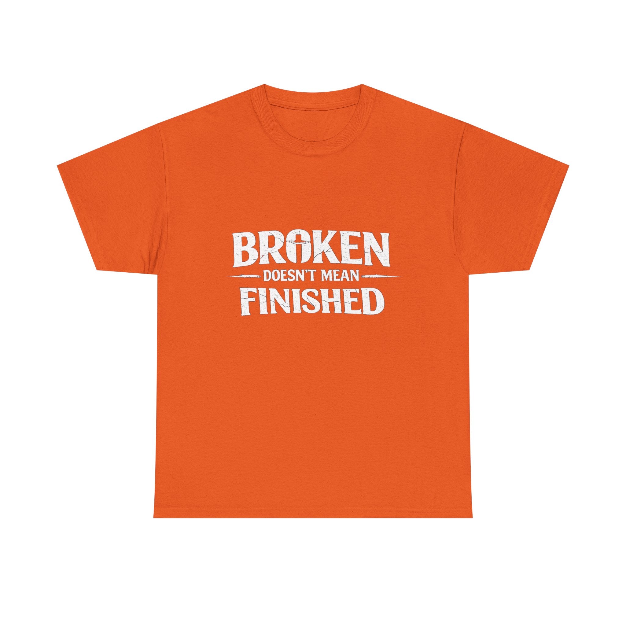 2/23 - T-Shirt — 'Broken, Not Yet Finished' Minimal Outline Graphic Tee