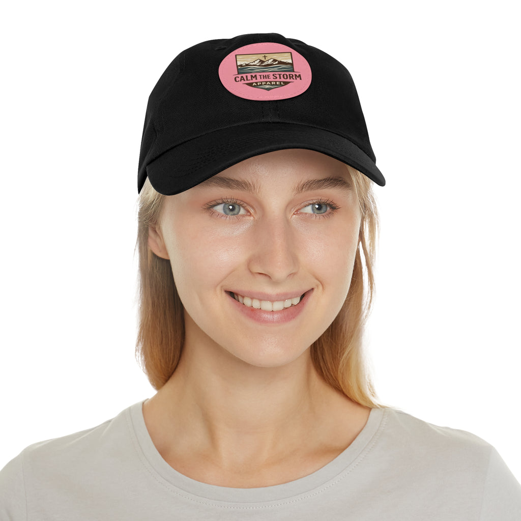 Dad Hat — 'Calm the Storm' Leather Patch Mountain Cap