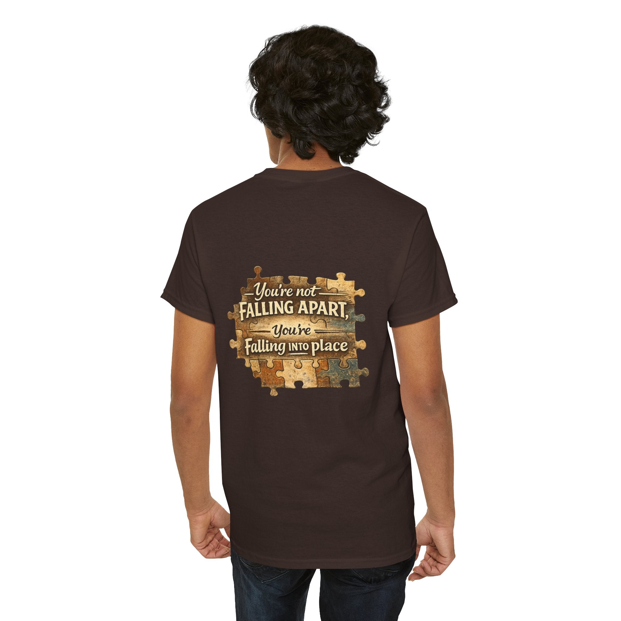Puzzle Piece Inspirational T‑Shirt — "You're Not Falling Apart, You're Falling Into Place"