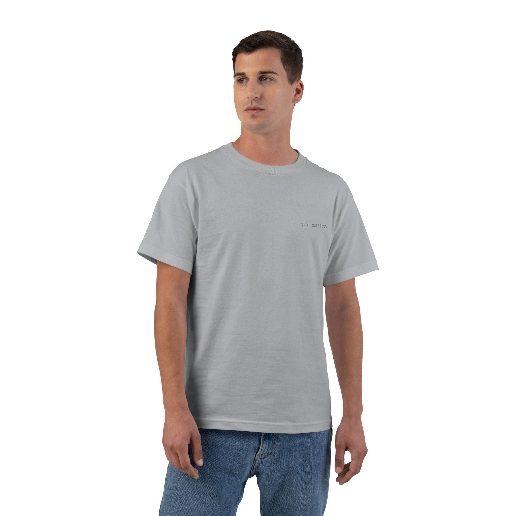 2/23 - Minimalist Quote T-Shirt — 'If the person behind me...' Casual Graphic Tee