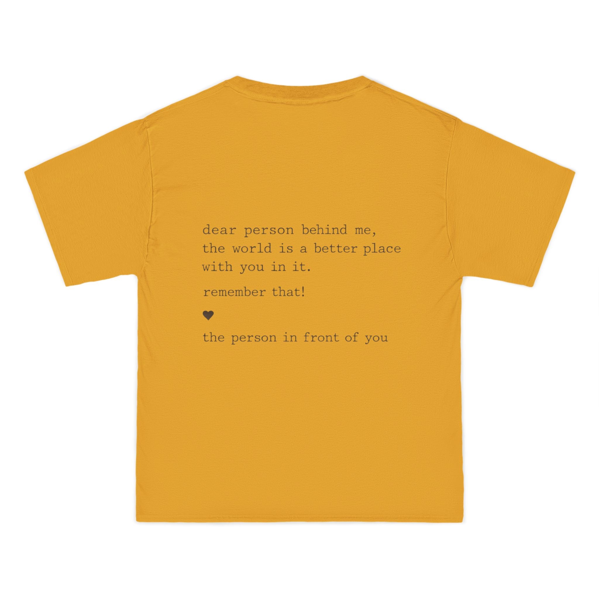 2/23 - Minimalist Quote T-Shirt — 'If the person behind me...' Casual Graphic Tee