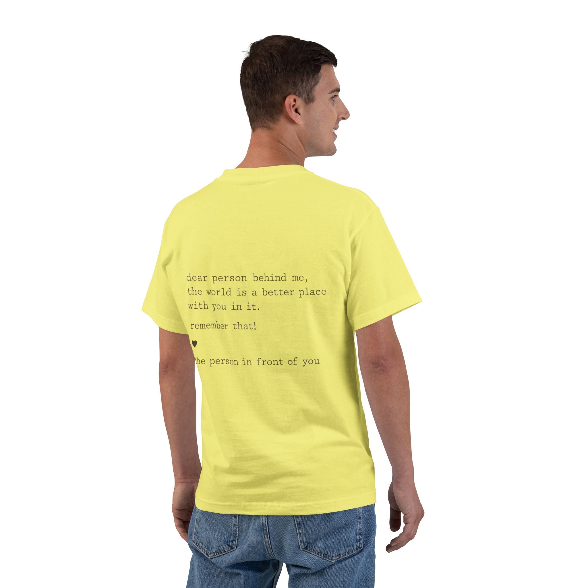 2/23 - Minimalist Quote T-Shirt — 'If the person behind me...' Casual Graphic Tee
