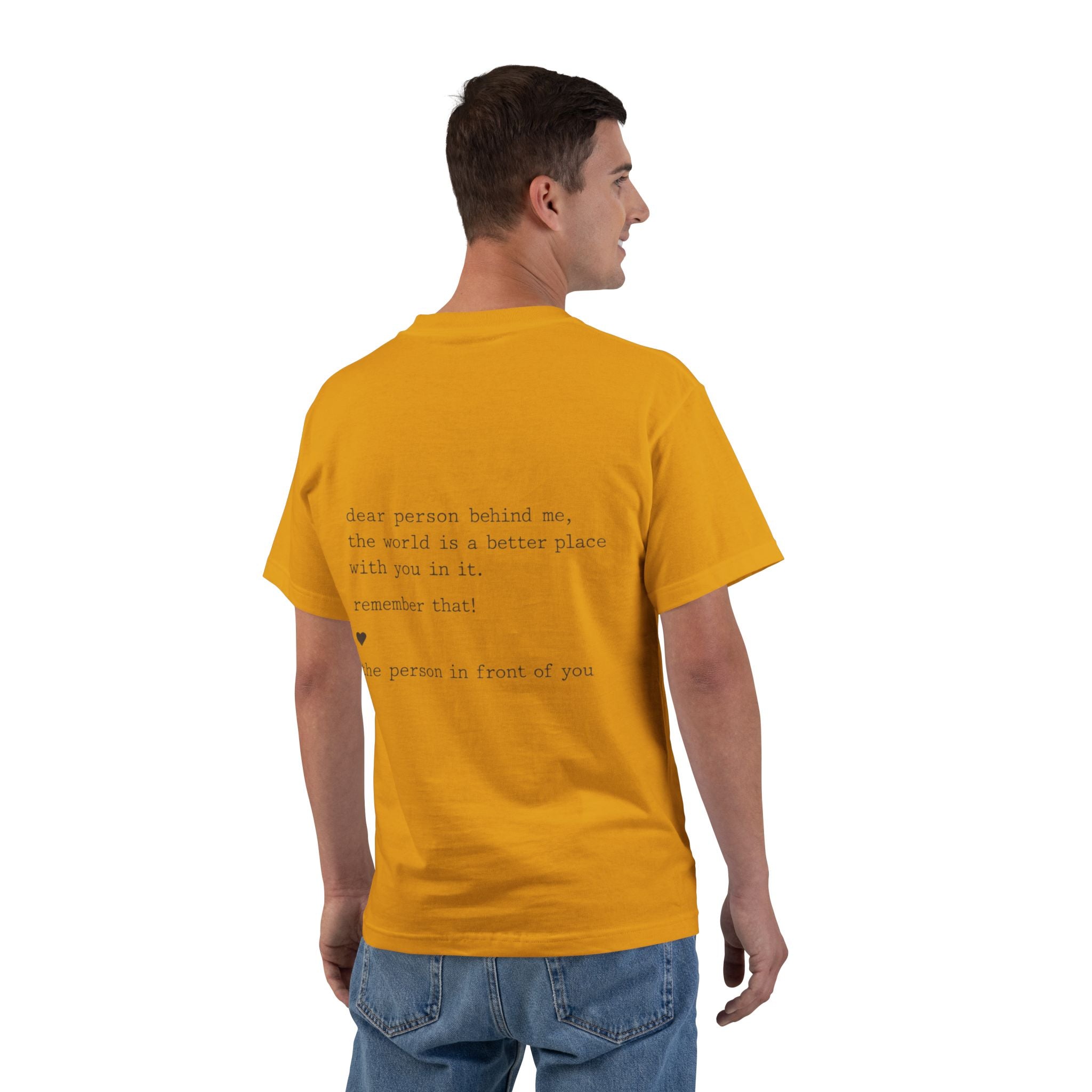 2/23 - Minimalist Quote T-Shirt — 'If the person behind me...' Casual Graphic Tee