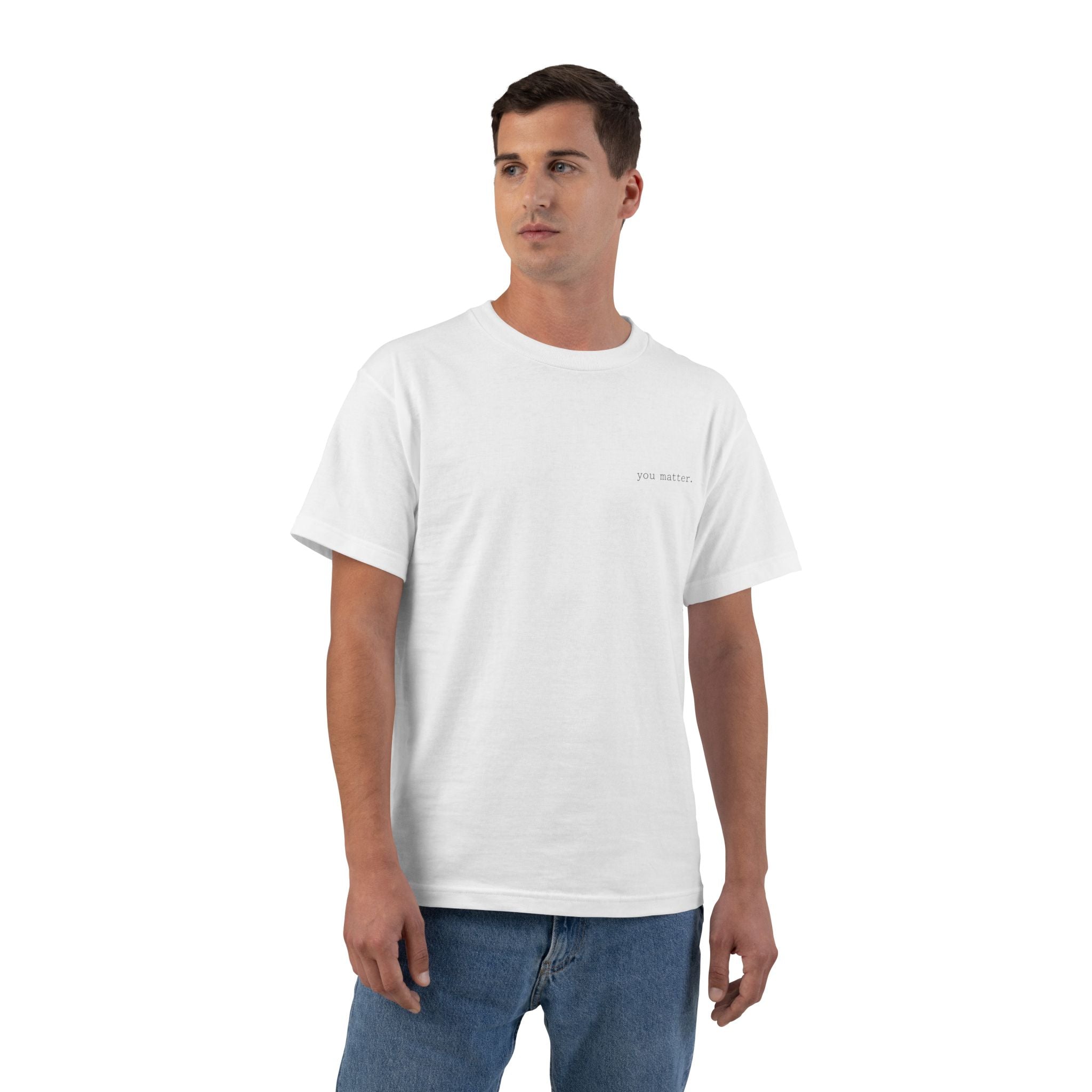2/23 - Minimalist Quote T-Shirt — 'If the person behind me...' Casual Graphic Tee