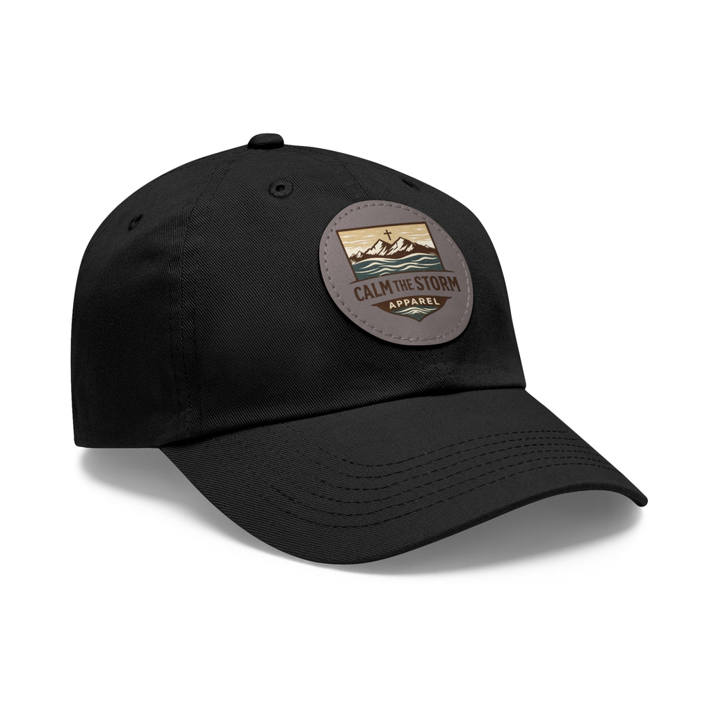 Dad Hat — 'Calm the Storm' Leather Patch Mountain Cap