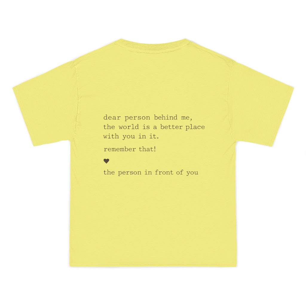 2/23 - Minimalist Quote T-Shirt — 'If the person behind me...' Casual Graphic Tee