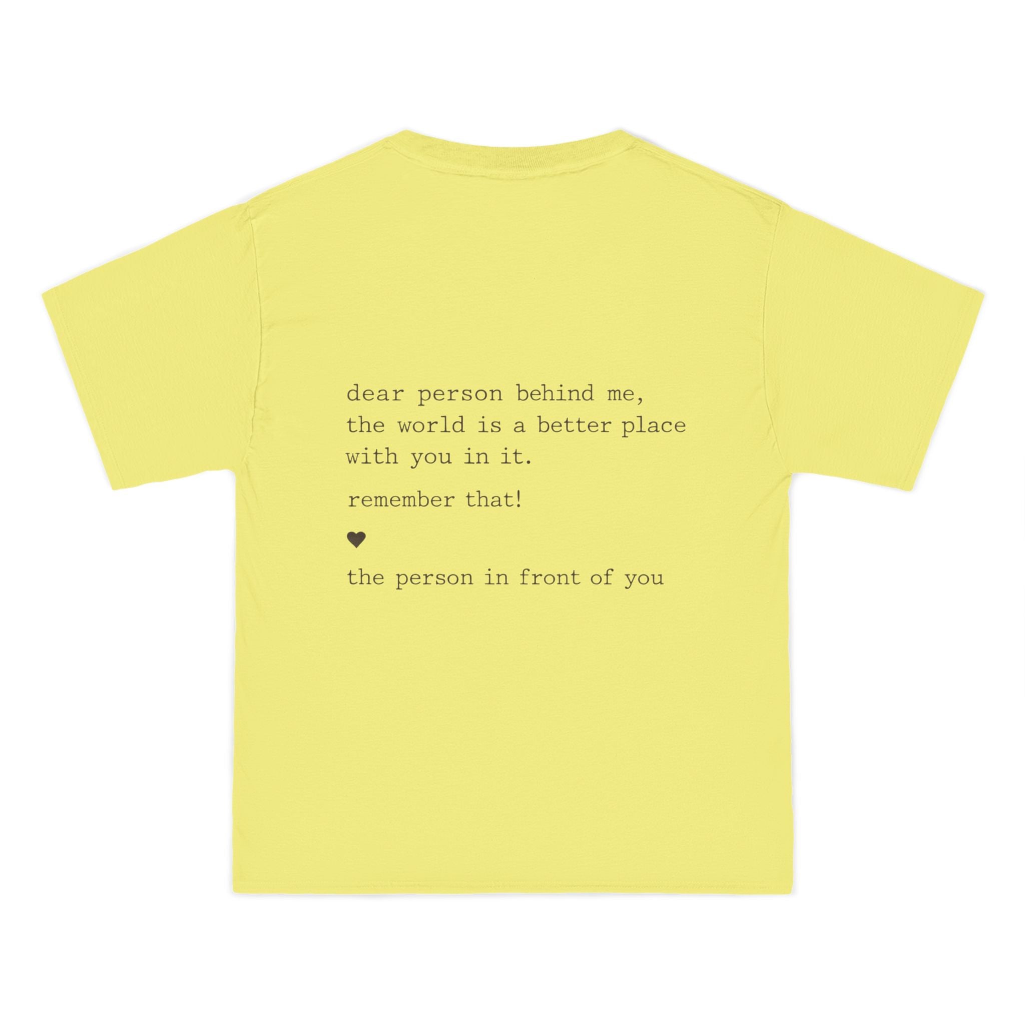 2/23 - Minimalist Quote T-Shirt — 'If the person behind me...' Casual Graphic Tee