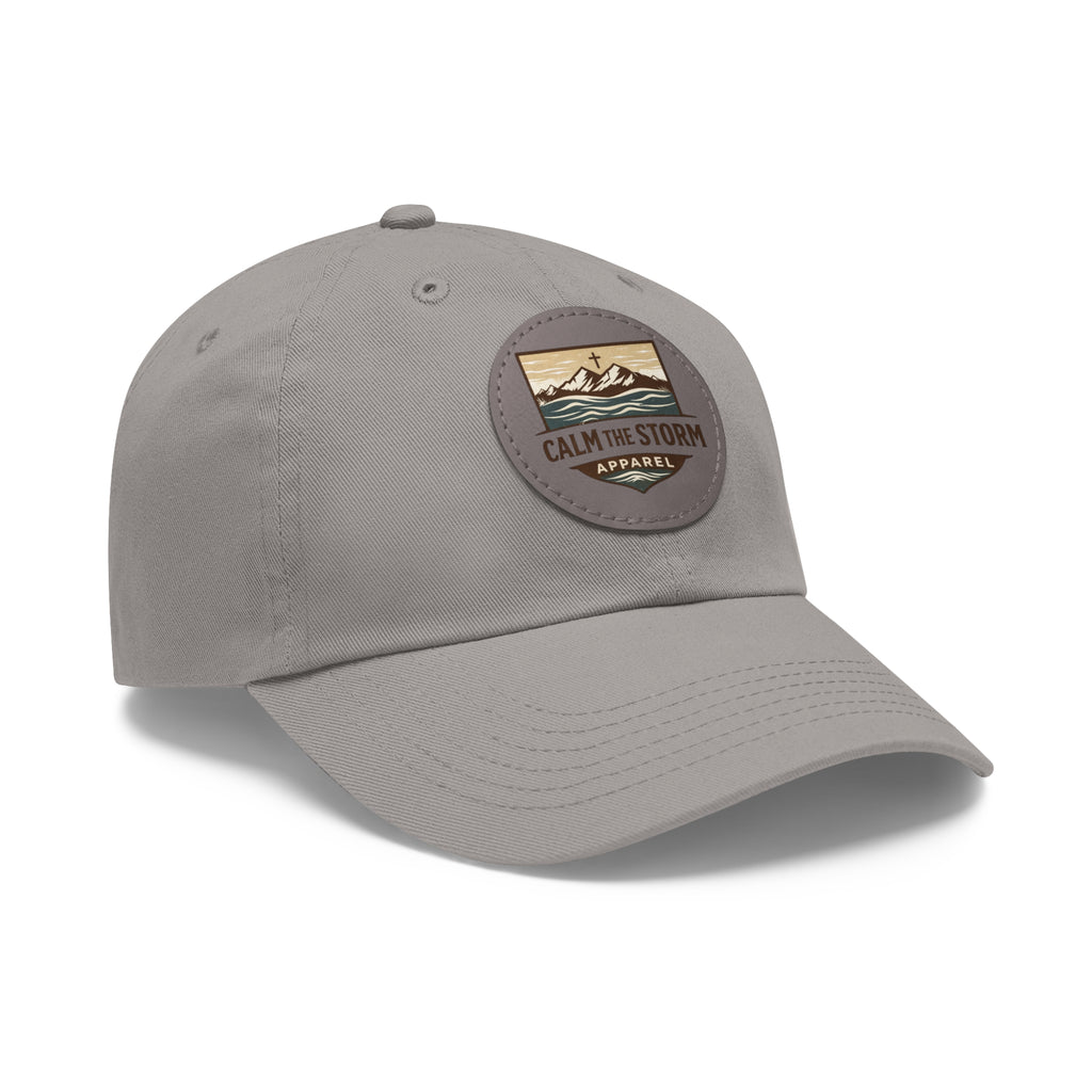 Dad Hat — 'Calm the Storm' Leather Patch Mountain Cap