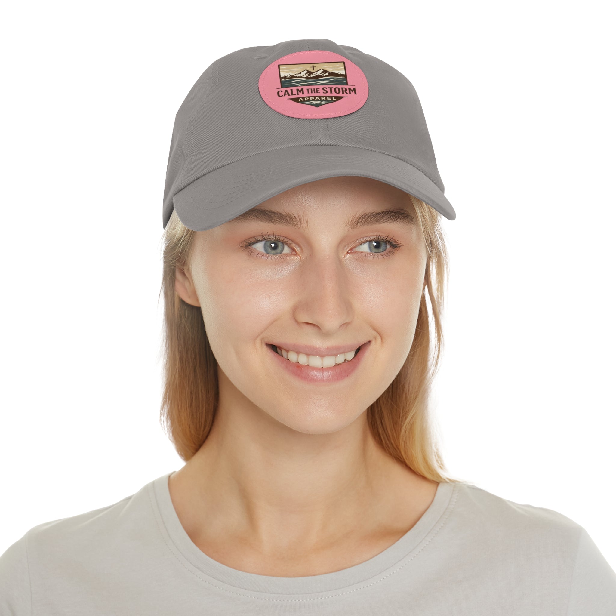Dad Hat — 'Calm the Storm' Leather Patch Mountain Cap