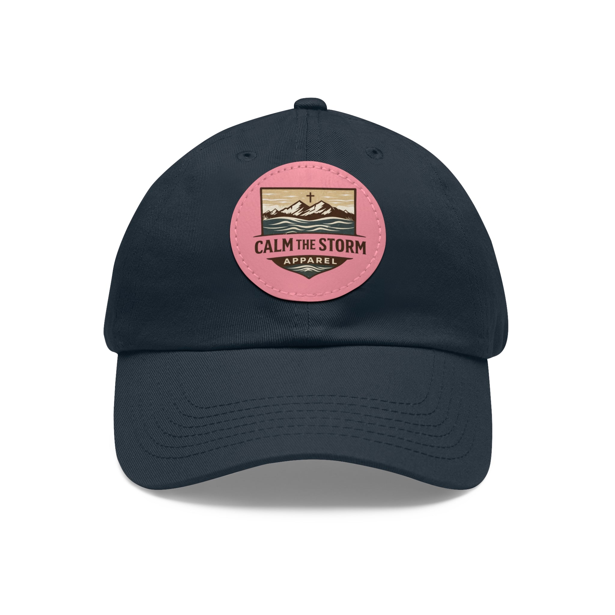 Dad Hat — 'Calm the Storm' Leather Patch Mountain Cap