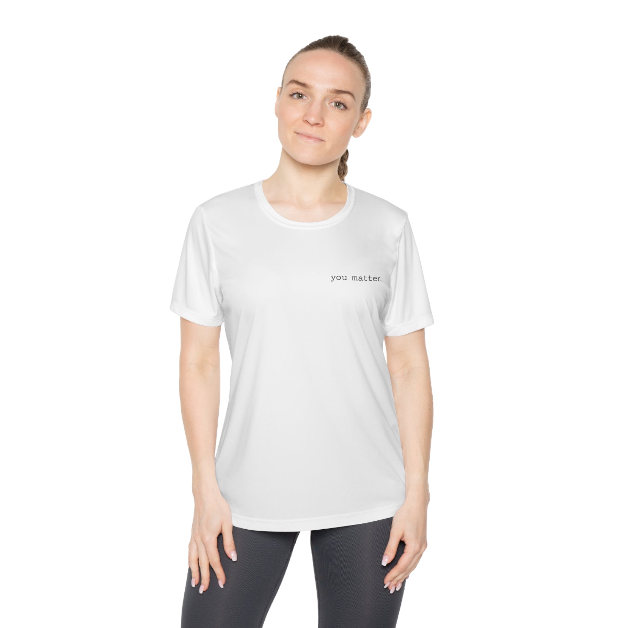2/23 - Ladies Competitor Tee — "you matter." Minimalist Inspirational Women's T‑Shirt