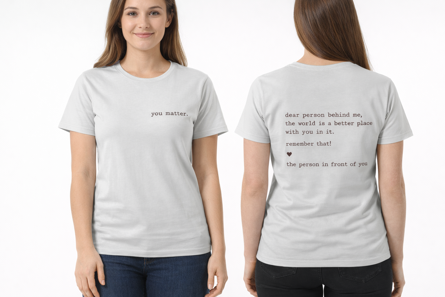 2/23 - Ladies Competitor Tee — "you matter." Minimalist Inspirational Women's T‑Shirt