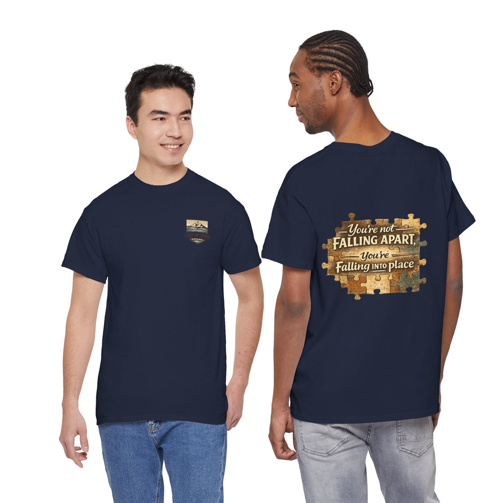 Puzzle Piece Inspirational T‑Shirt — "You're Not Falling Apart, You're Falling Into Place"