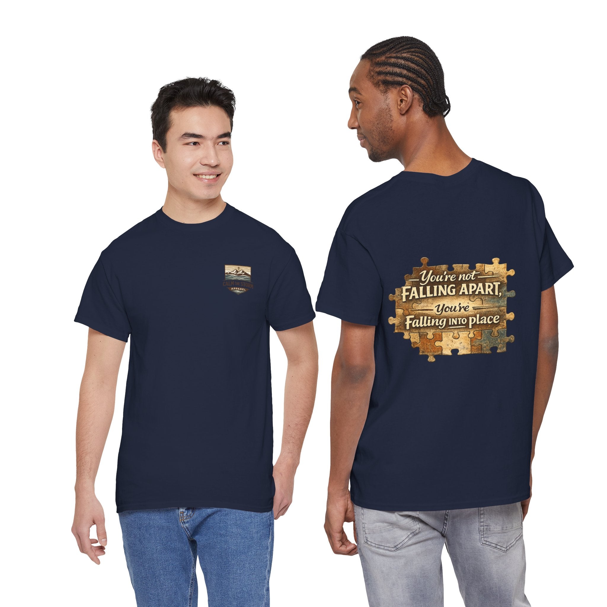 Puzzle Piece Inspirational T‑Shirt — "You're Not Falling Apart, You're Falling Into Place"