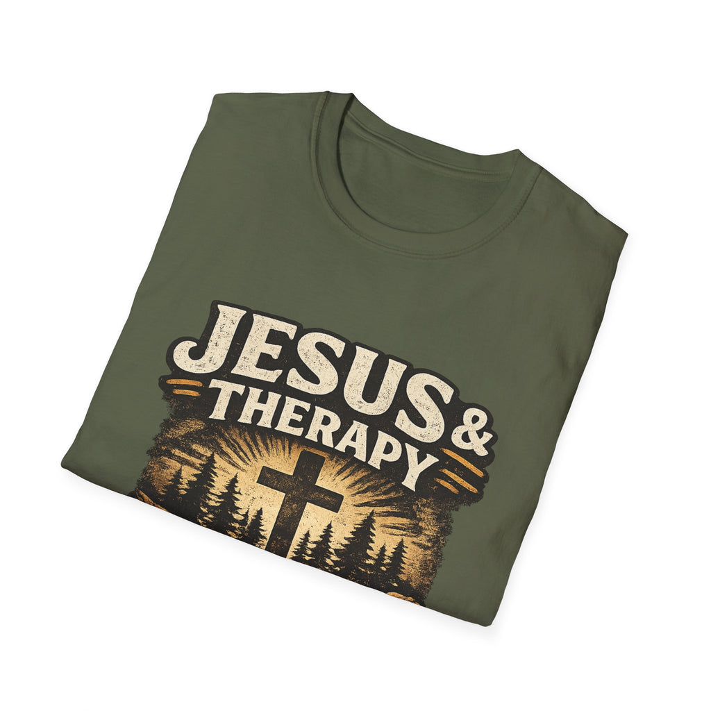 Jesus & Therapy T-Shirt — Renew Your Mind Christian Faith Tee