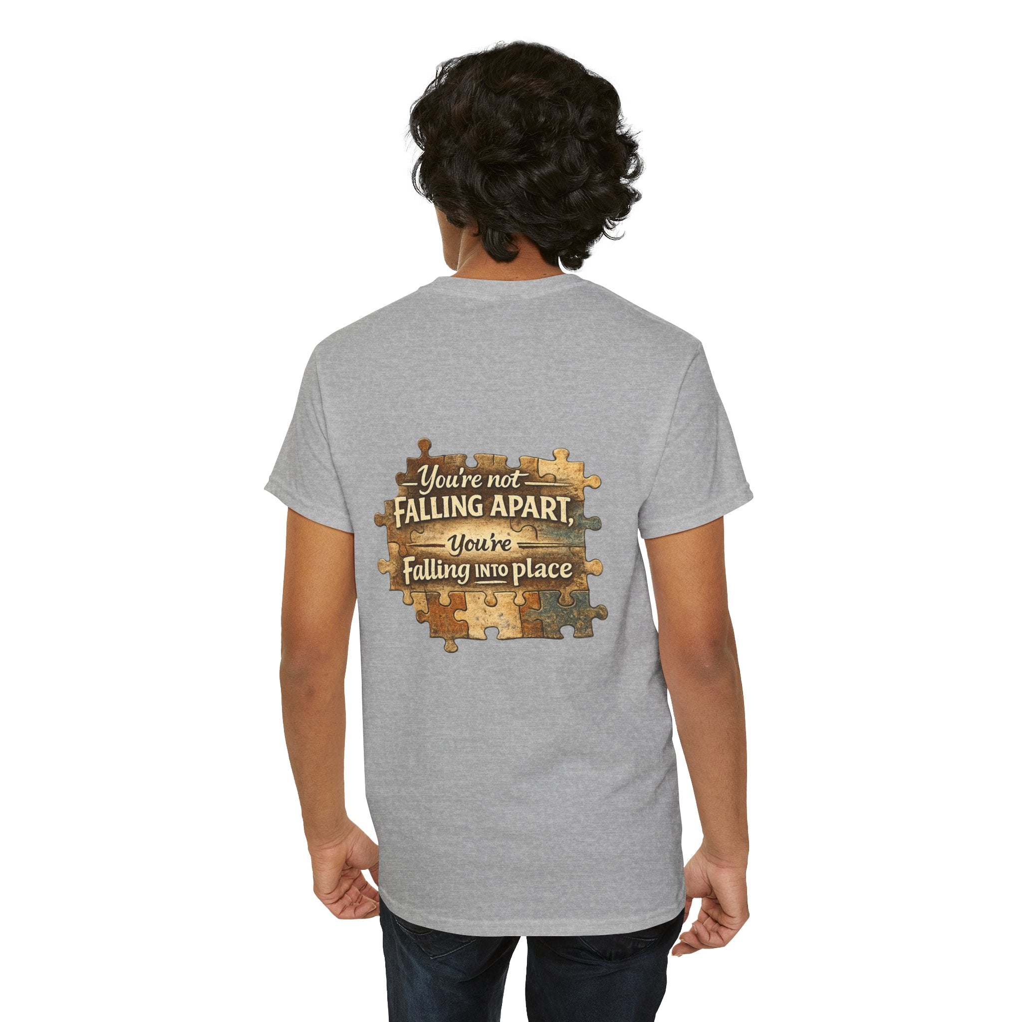 Puzzle Piece Inspirational T‑Shirt — "You're Not Falling Apart, You're Falling Into Place"