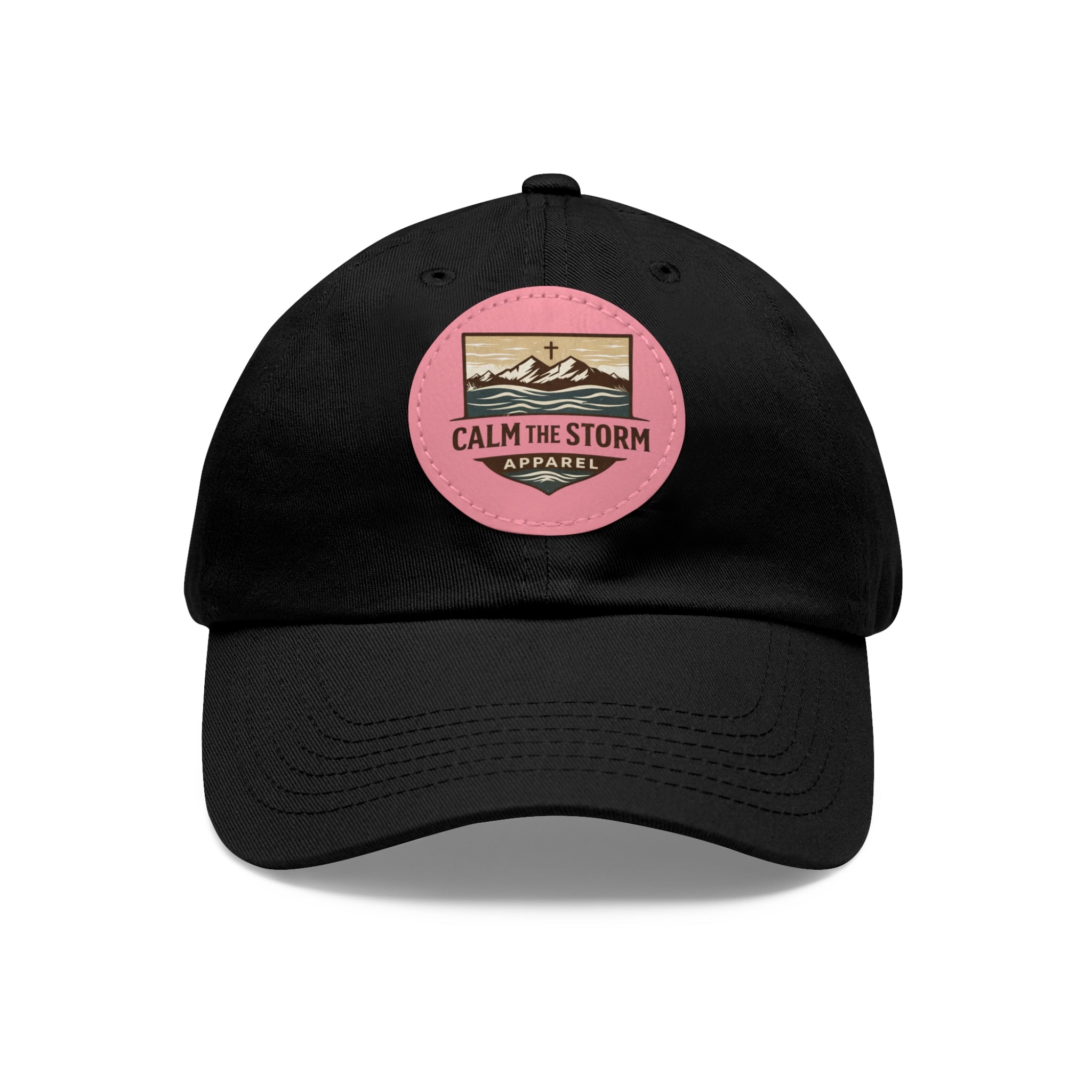 Dad Hat — 'Calm the Storm' Leather Patch Mountain Cap