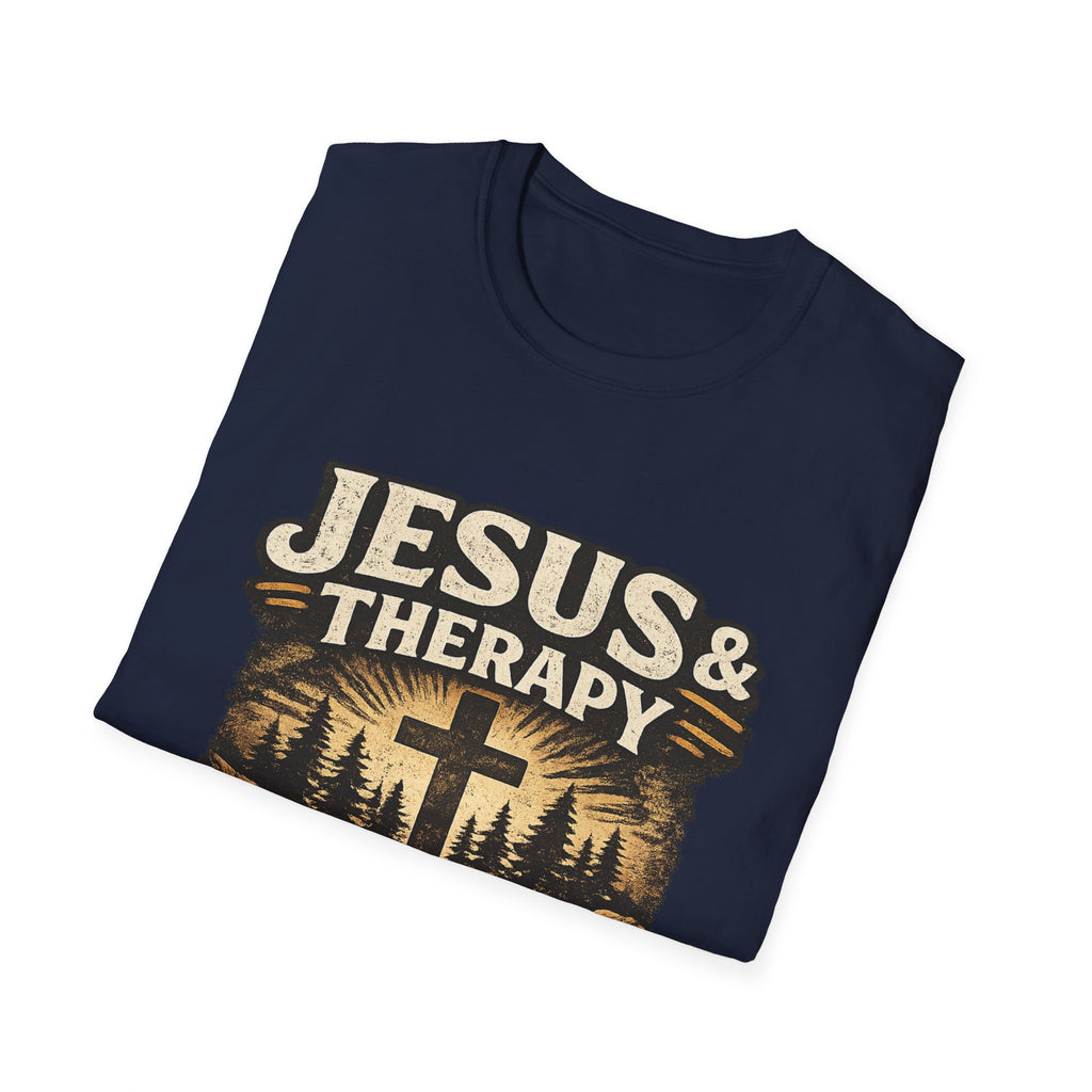 Jesus & Therapy T-Shirt — Renew Your Mind Christian Faith Tee
