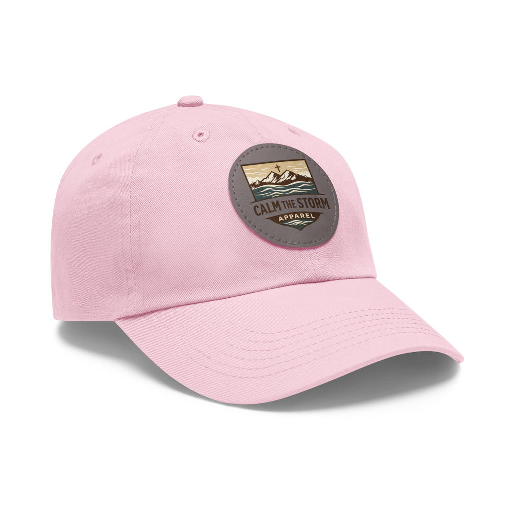 Dad Hat — 'Calm the Storm' Leather Patch Mountain Cap