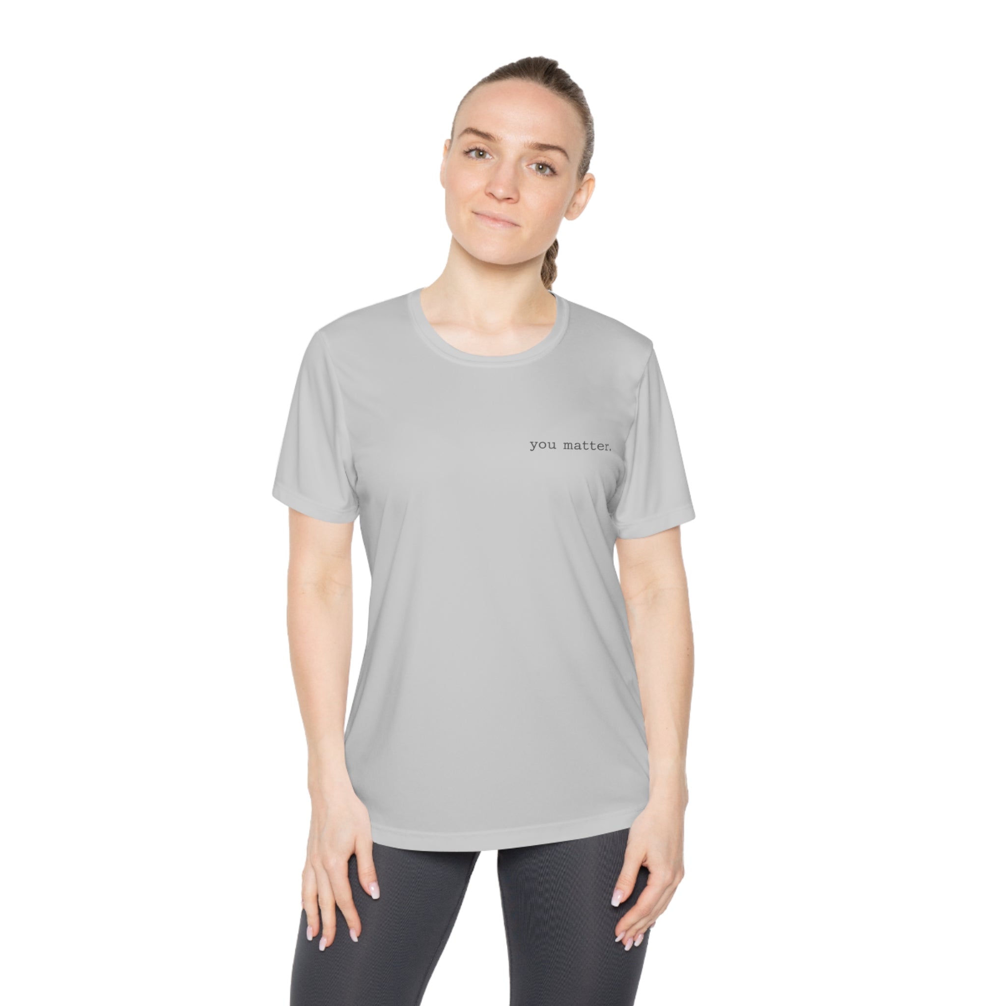 2/23 - Ladies Competitor Tee — "you matter." Minimalist Inspirational Women's T‑Shirt