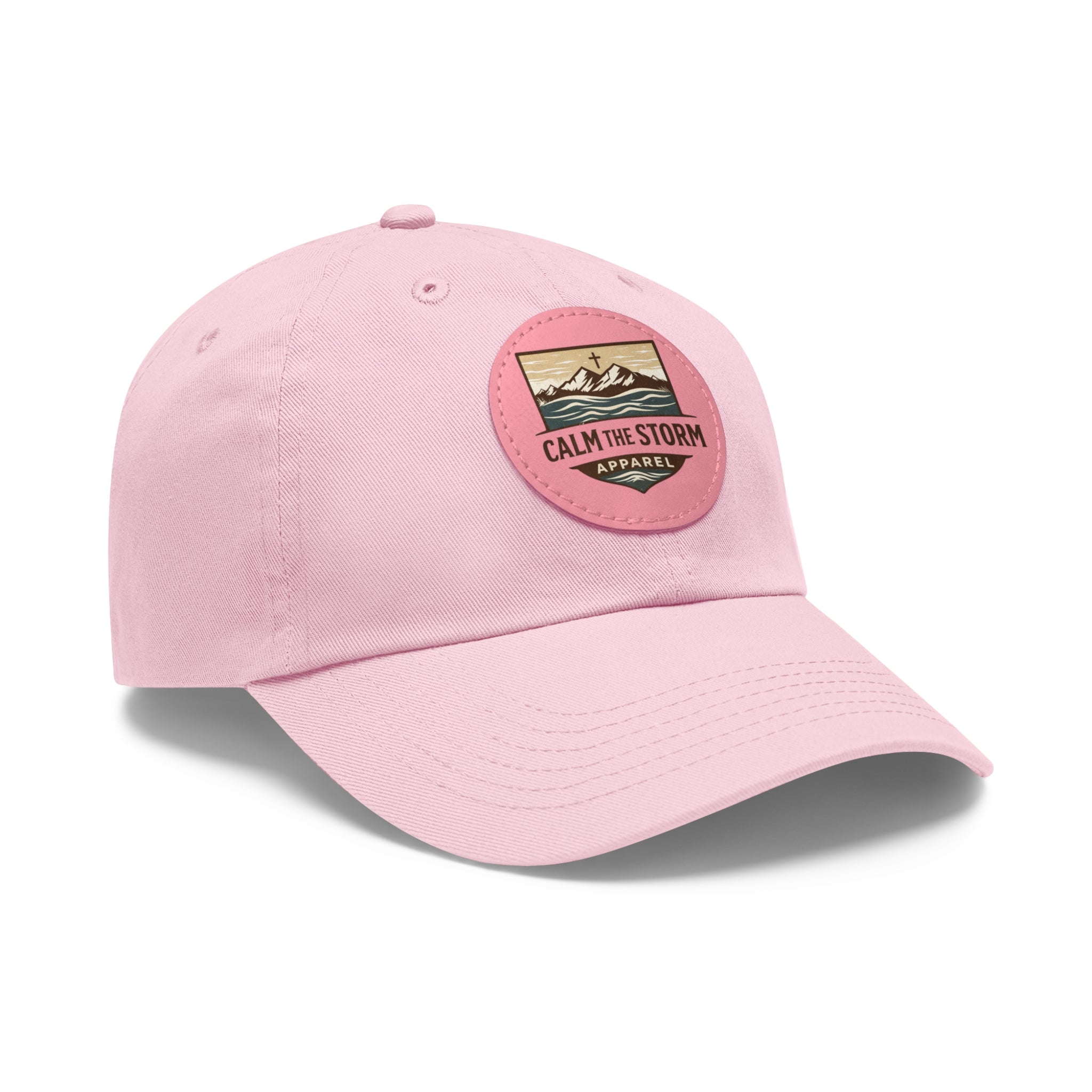 Dad Hat — 'Calm the Storm' Leather Patch Mountain Cap