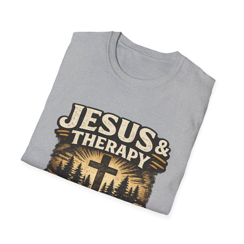 Jesus & Therapy T-Shirt — Renew Your Mind Christian Faith Tee