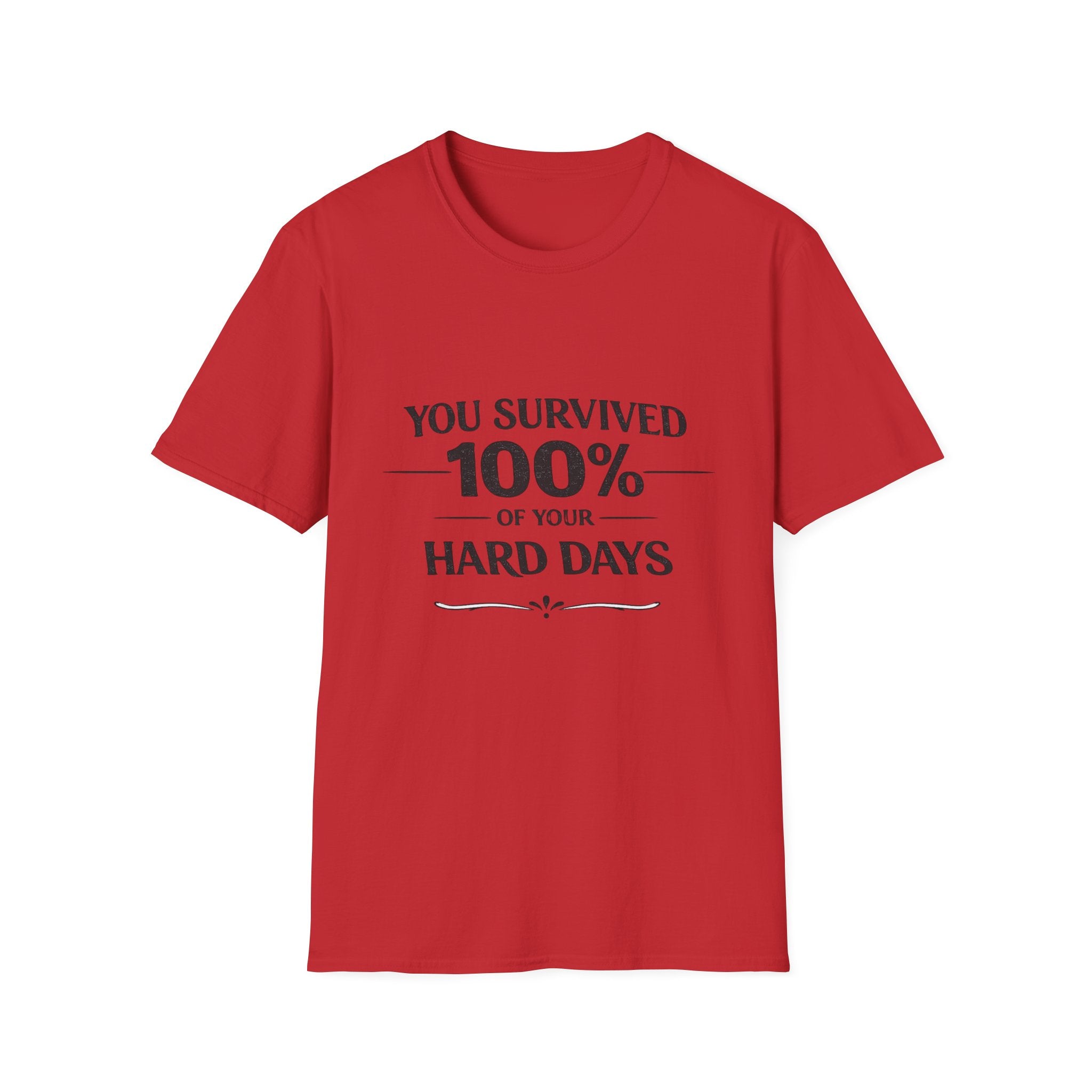 2/23 - You Survived 100% Of Your Hard Days T-Shirt — Inspirational Resilience Tee