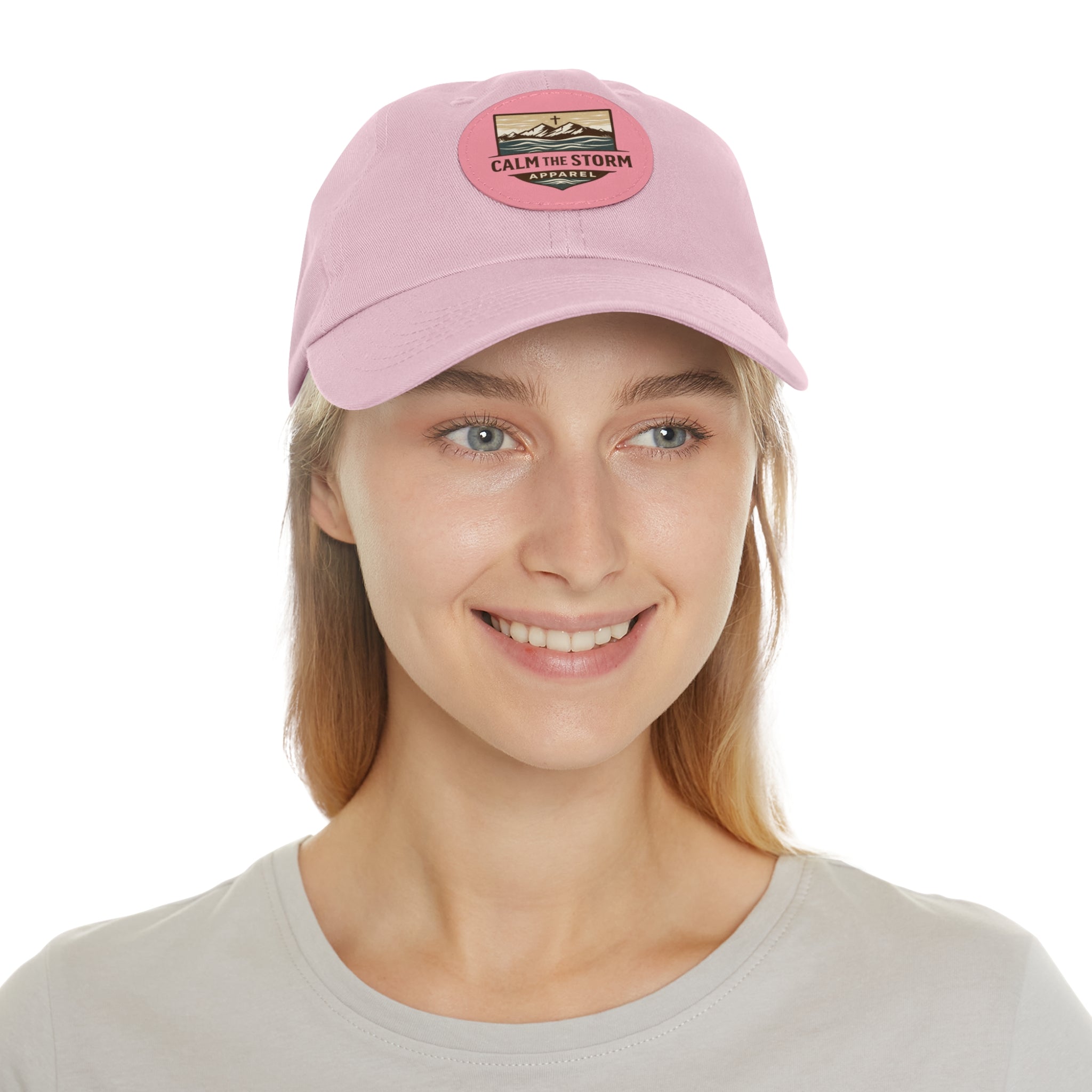 Dad Hat — 'Calm the Storm' Leather Patch Mountain Cap
