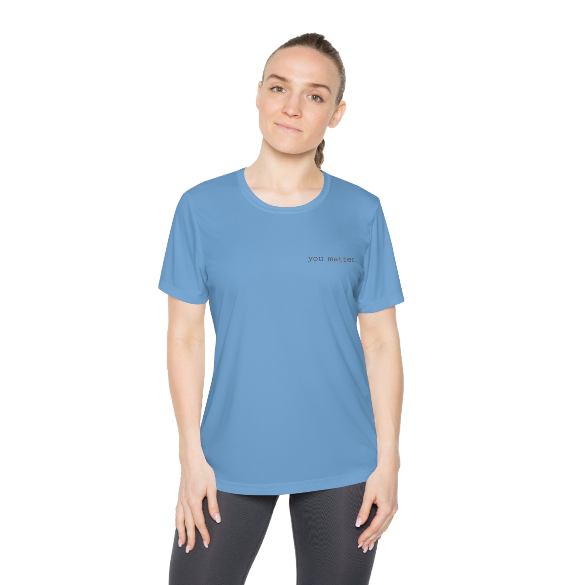 2/23 - Ladies Competitor Tee — "you matter." Minimalist Inspirational Women's T‑Shirt