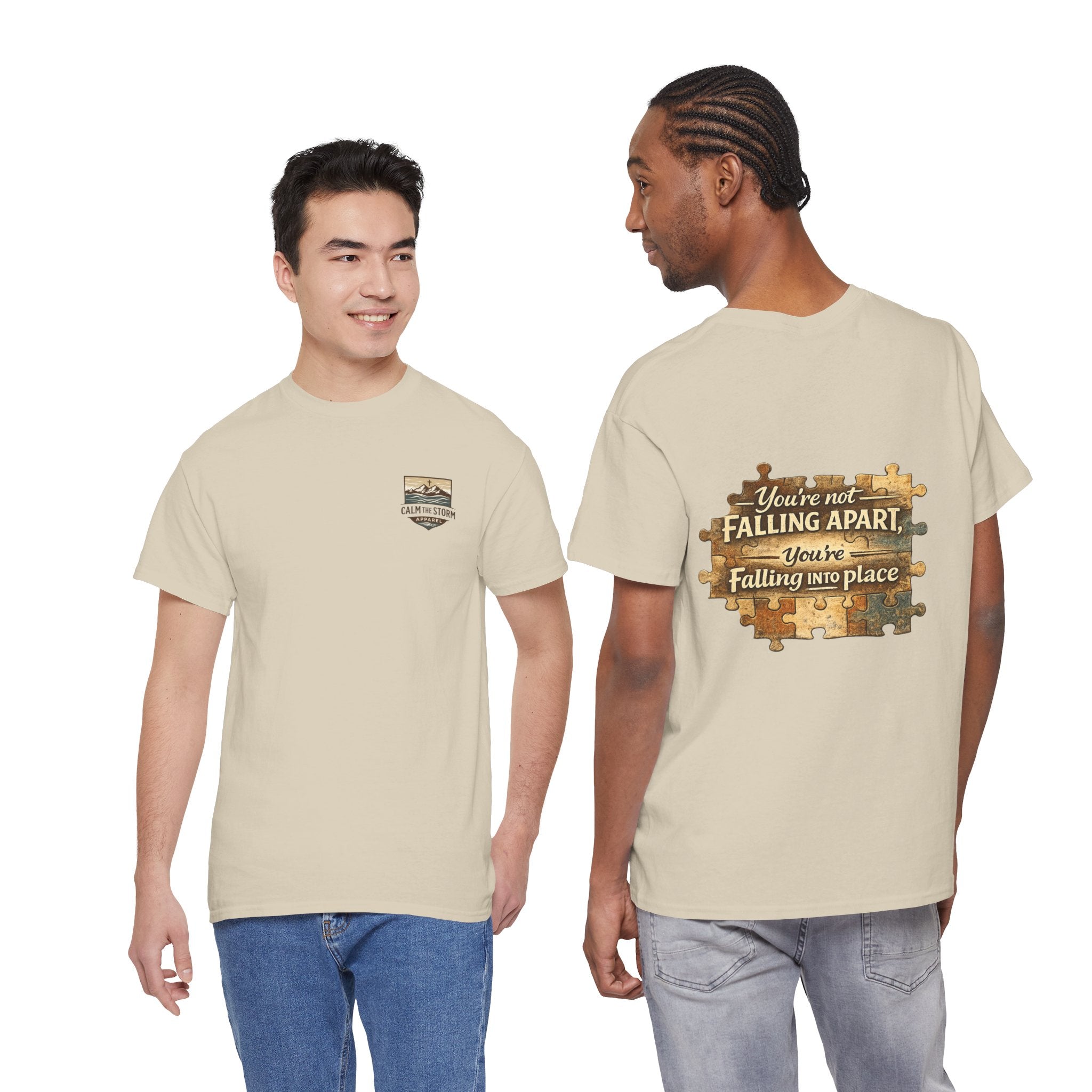 Puzzle Piece Inspirational T‑Shirt — "You're Not Falling Apart, You're Falling Into Place"