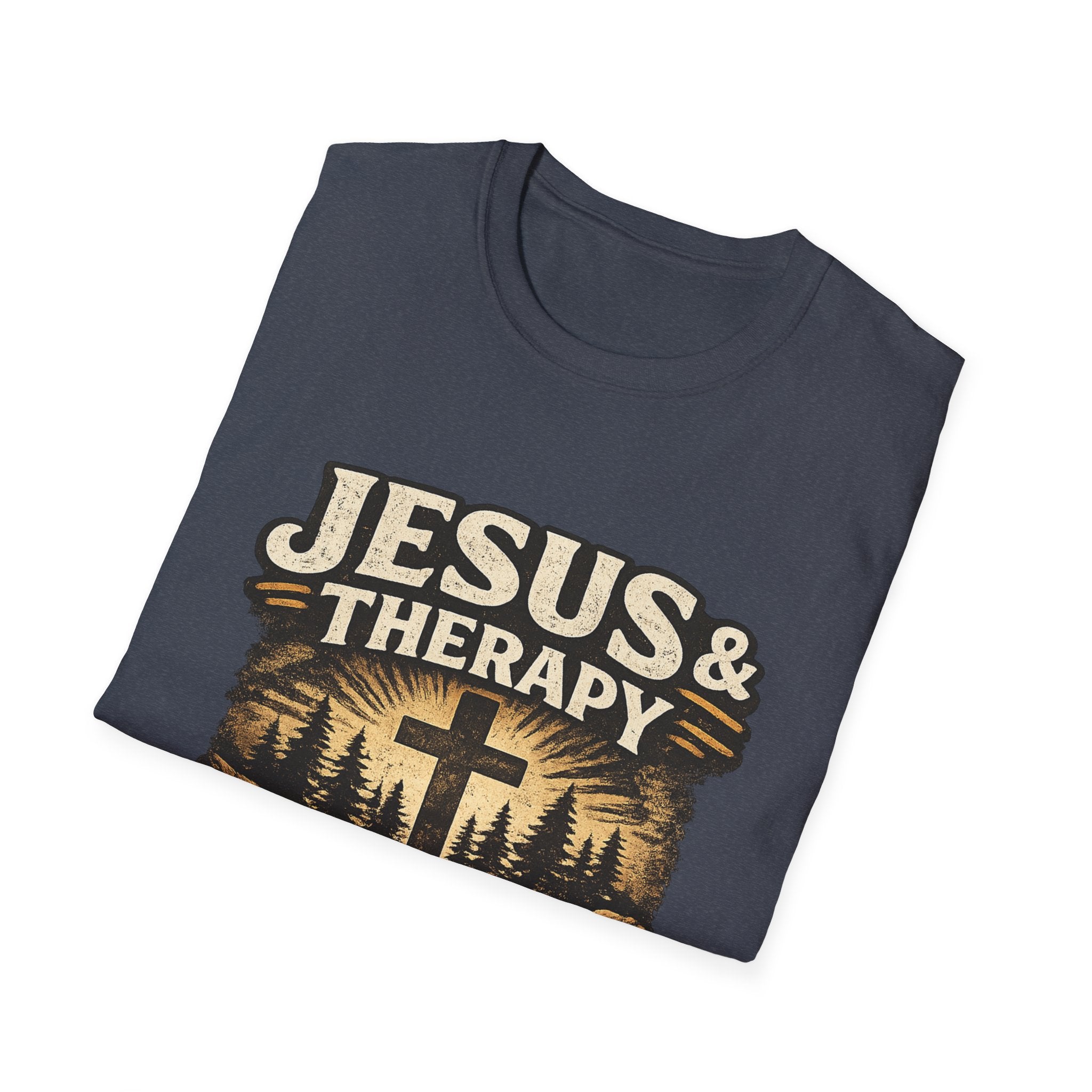 Jesus & Therapy T-Shirt — Renew Your Mind Christian Faith Tee