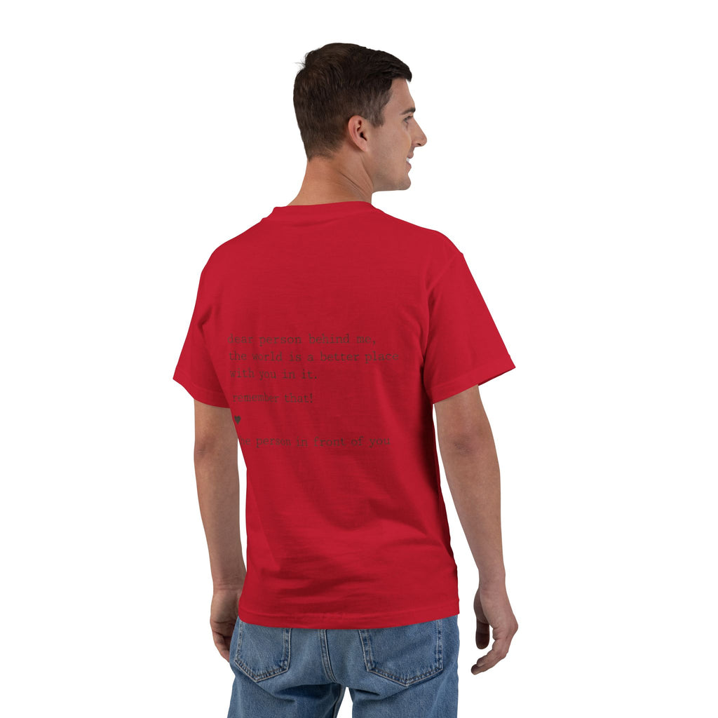 2/23 - Minimalist Quote T-Shirt — 'If the person behind me...' Casual Graphic Tee