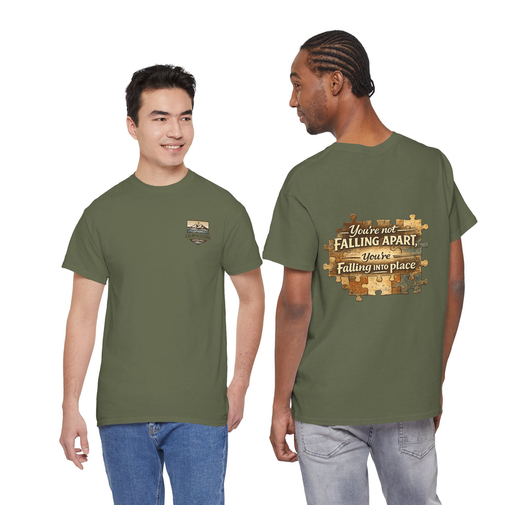 Puzzle Piece Inspirational T‑Shirt — "You're Not Falling Apart, You're Falling Into Place"