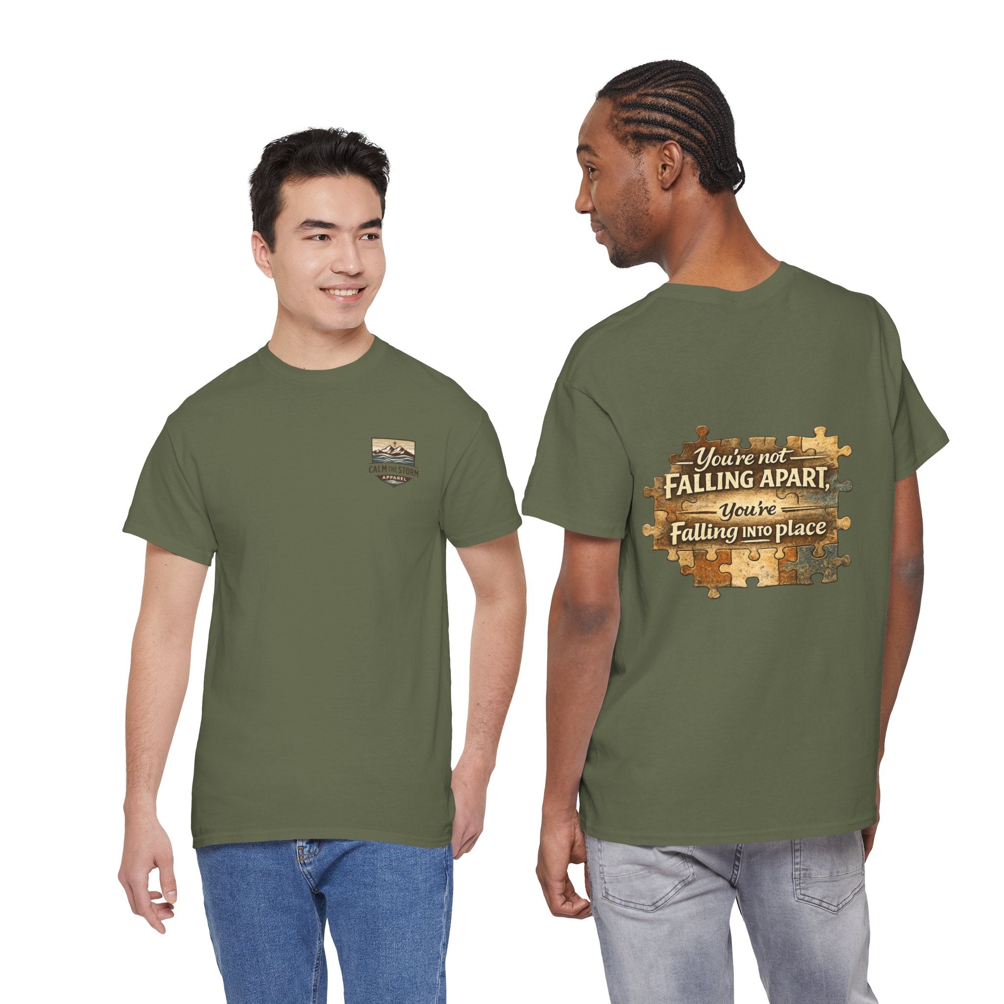 Puzzle Piece Inspirational T‑Shirt — "You're Not Falling Apart, You're Falling Into Place"