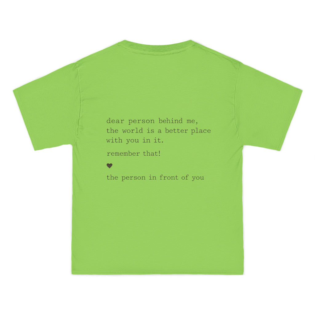 2/23 - Minimalist Quote T-Shirt — 'If the person behind me...' Casual Graphic Tee