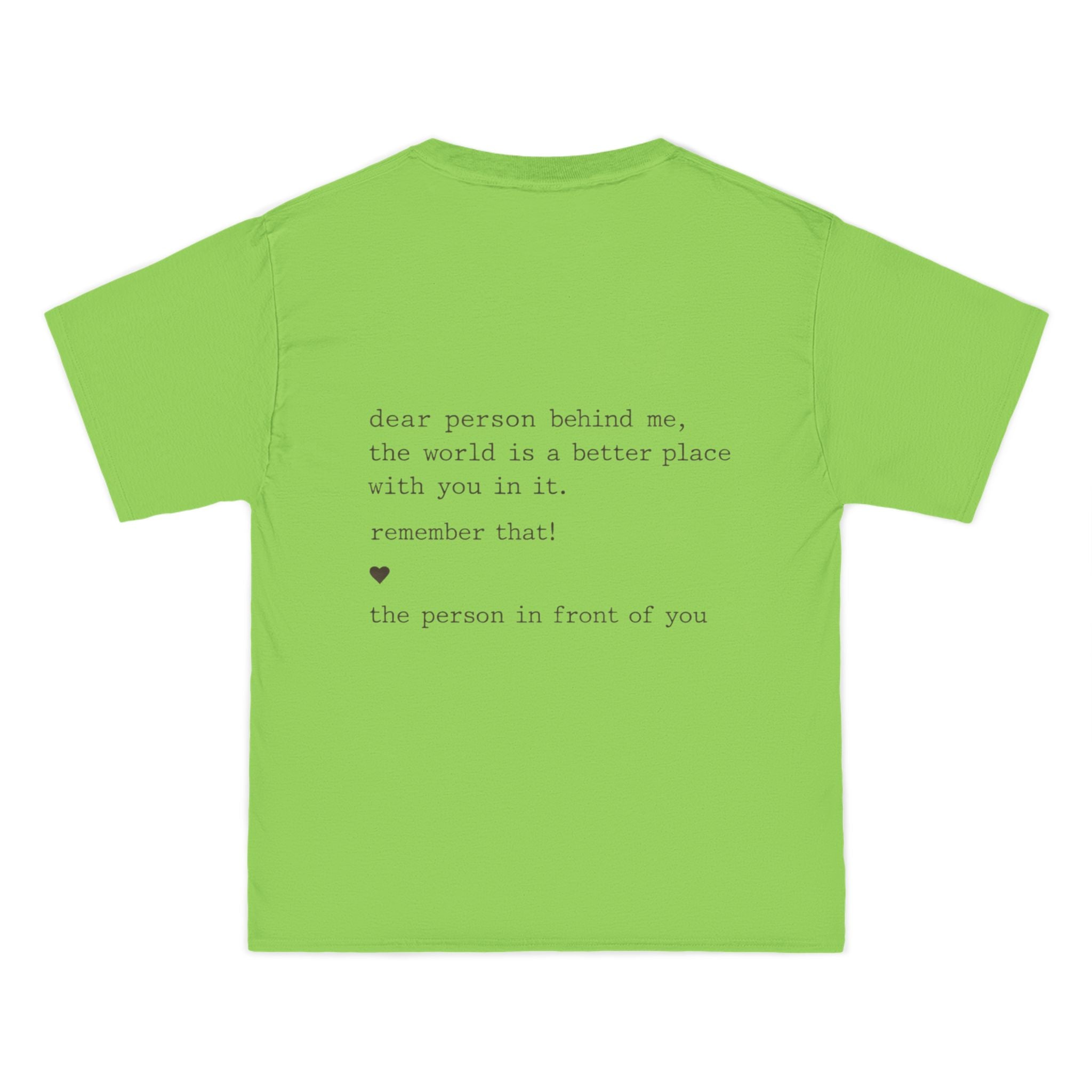 2/23 - Minimalist Quote T-Shirt — 'If the person behind me...' Casual Graphic Tee